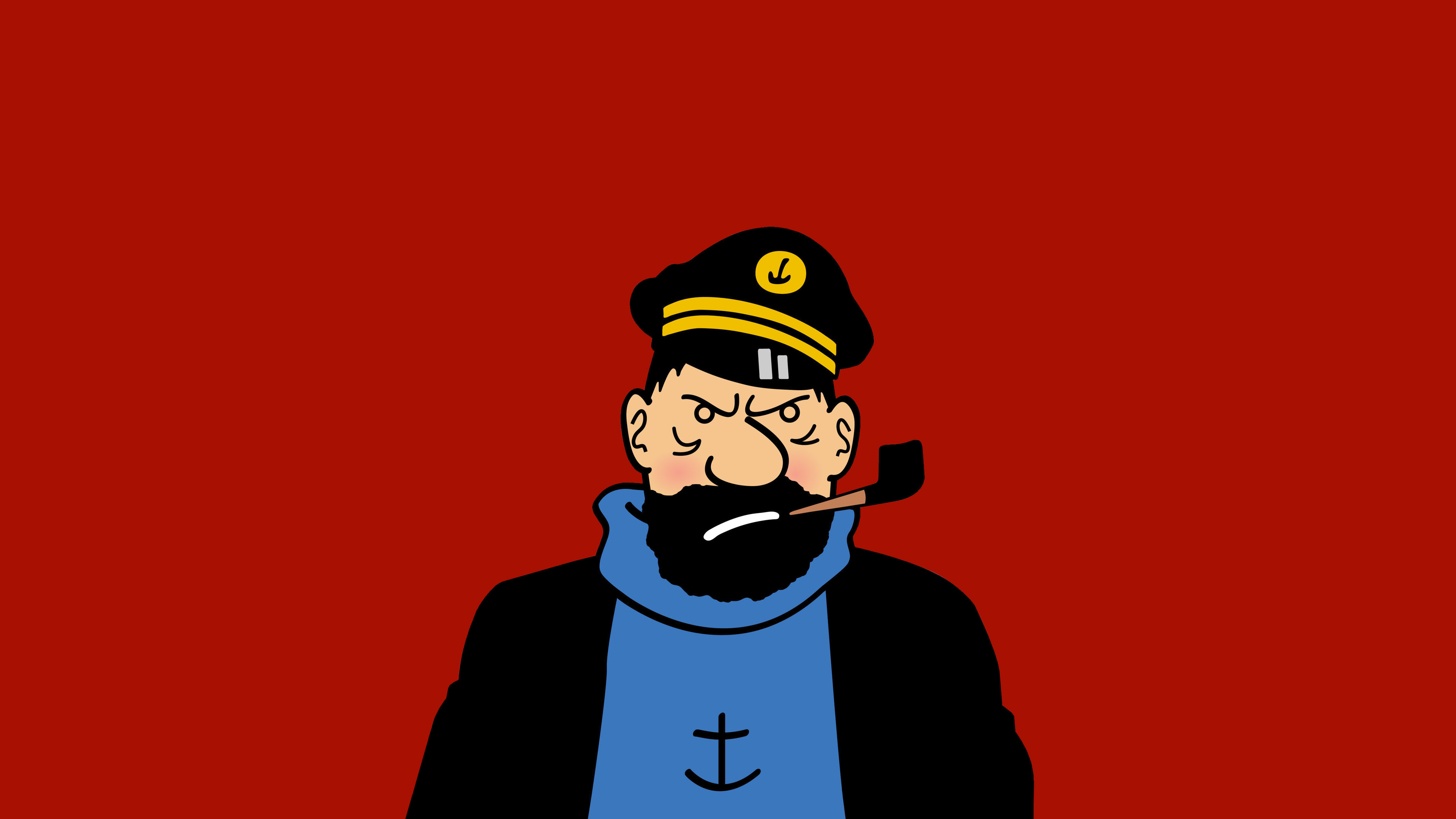 Tintin Drawing Comics Red Herge Sailors 3840x2160