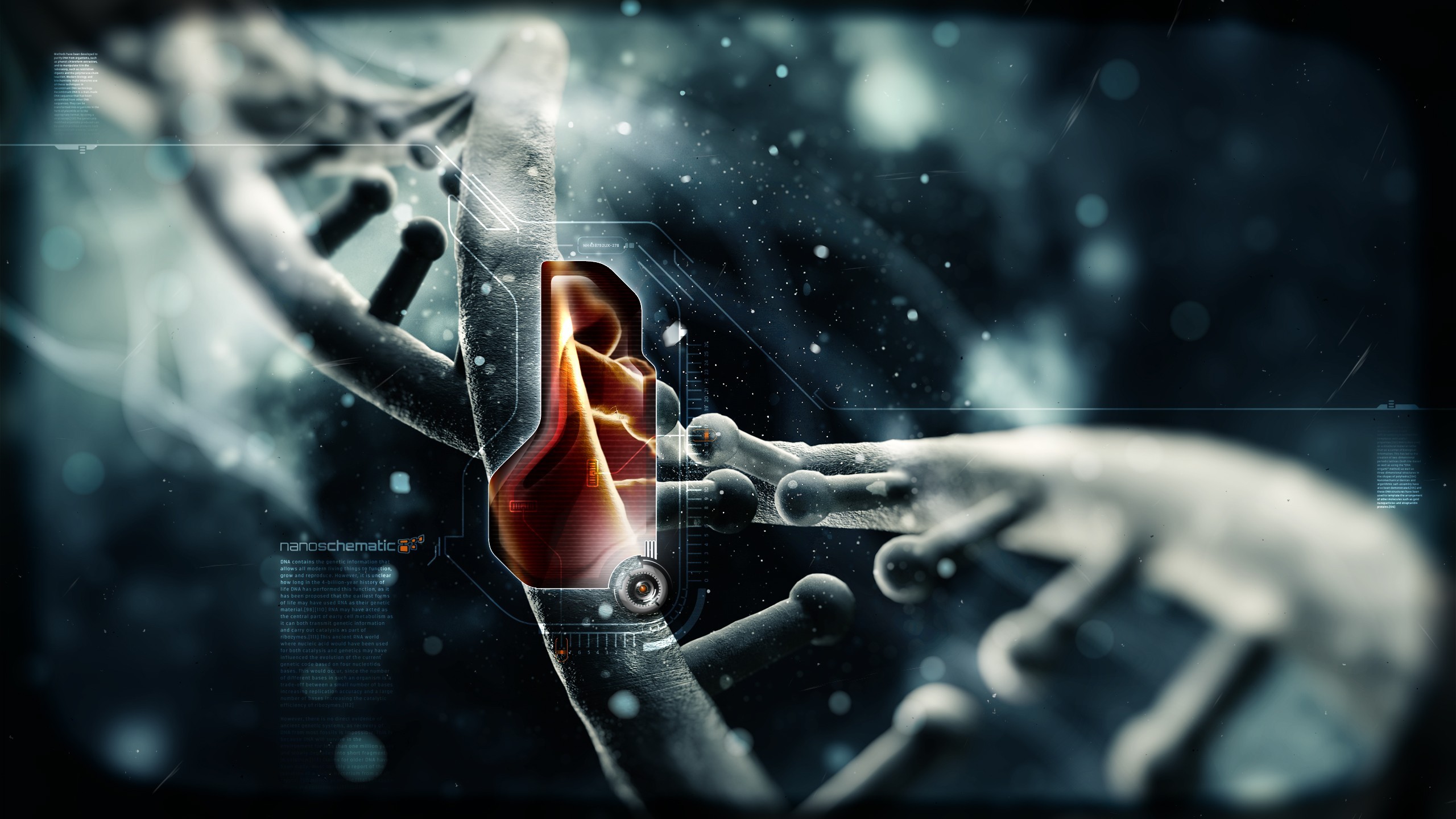 DNA Digital Art Render 2560x1440