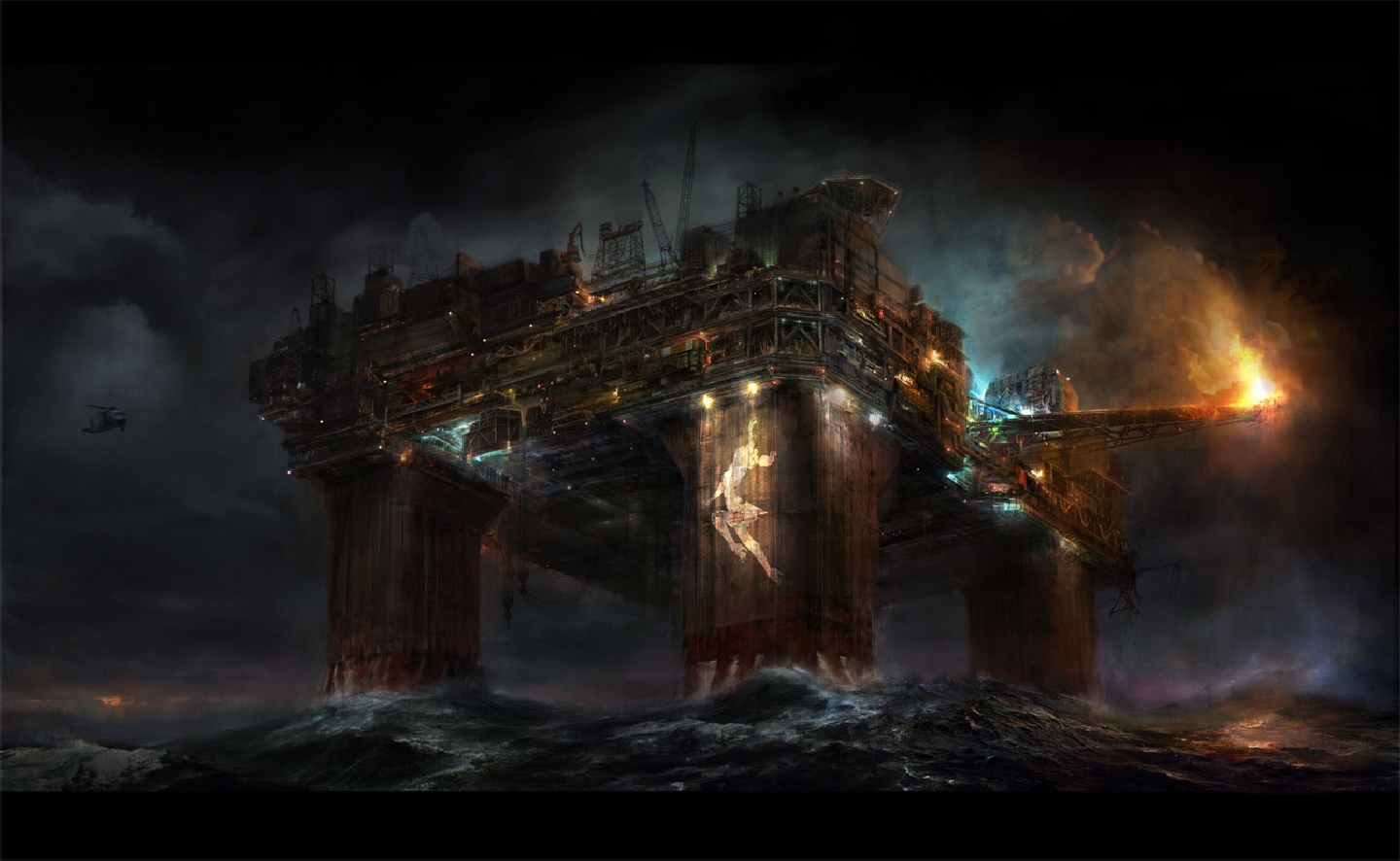 Man Made Oil Platform 1440x886