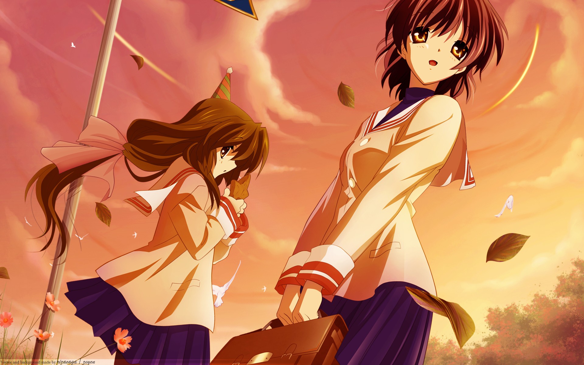 Anime Girls Anime Clannad Furukawa Nagisa Ibuki Fuko 1920x1200