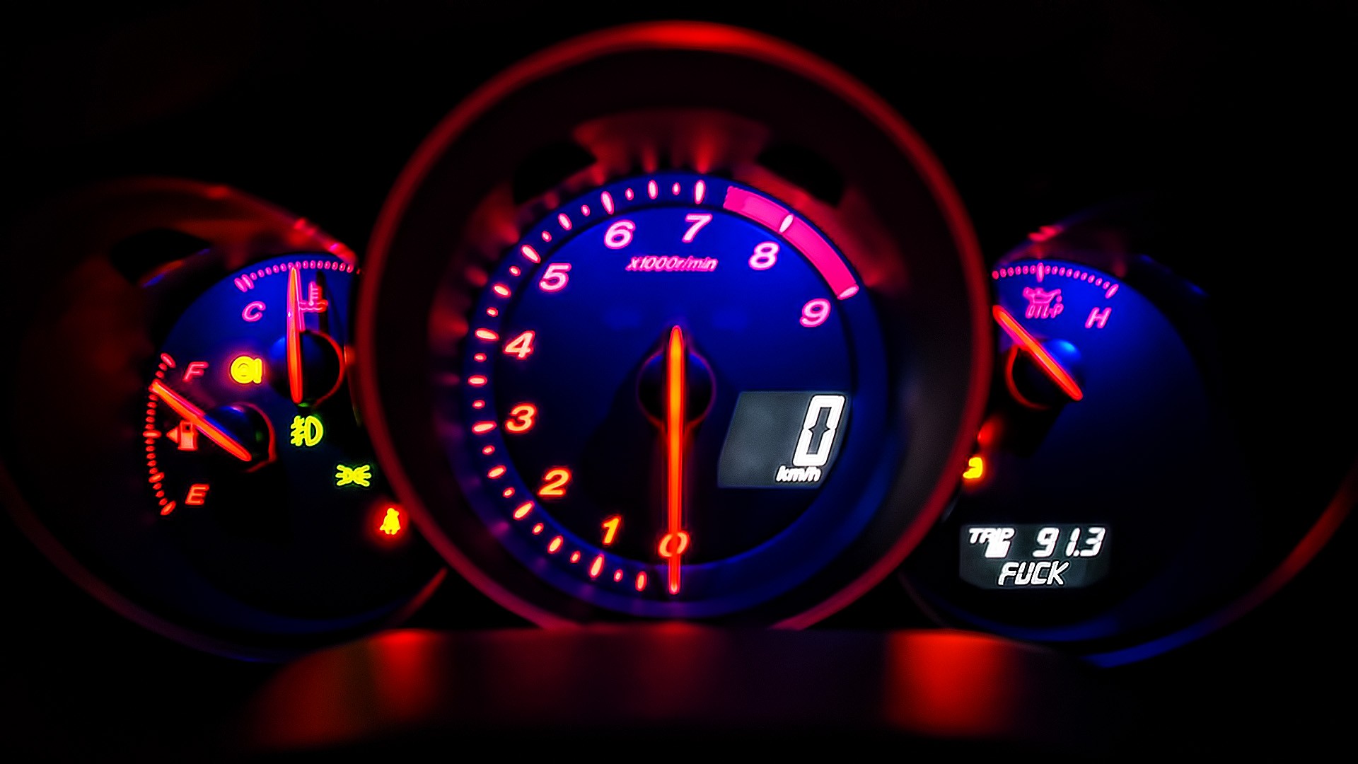 Mazda RX 8 Speedometer Tachometer 1920x1080