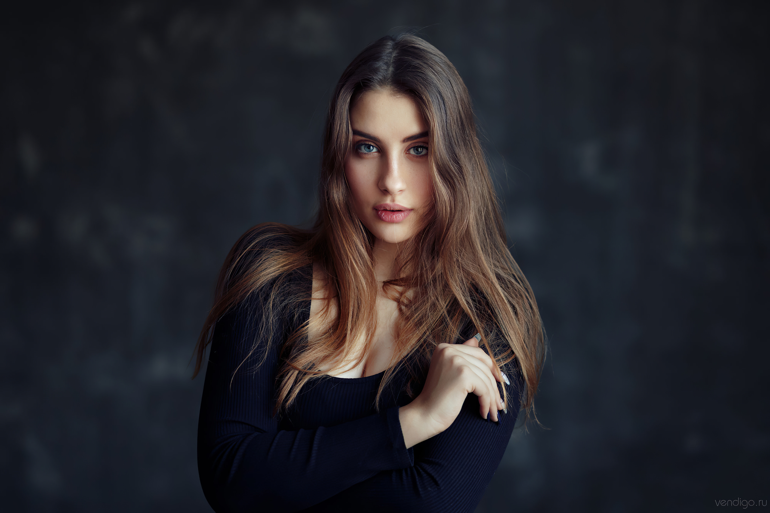 Women Blue Eyes Portrait Women Indoors Long Hair Evgeny Vendigo Bulatov Evgeniy Bulatov Evgeny Bulat 2560x1706