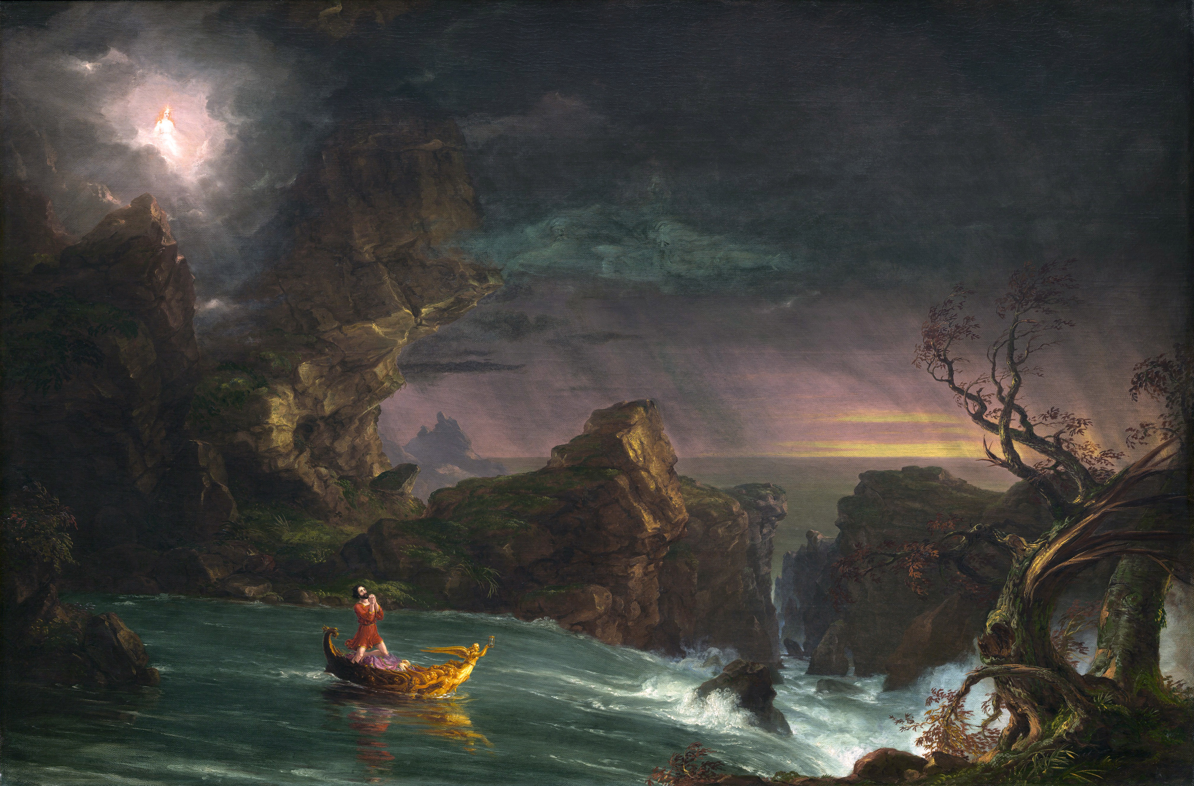 Thomas Cole The Voyage Of Life Painting Classic Art The Voyage Of Life Manhood 4000x2633
