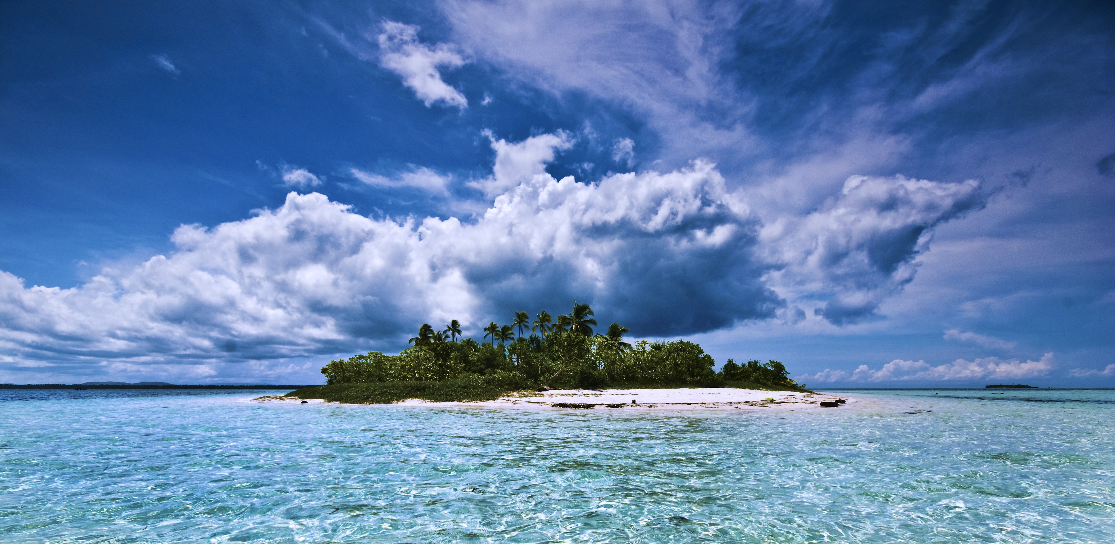 Coast Island Atolls Landscape Tropical Sea 3872x1890