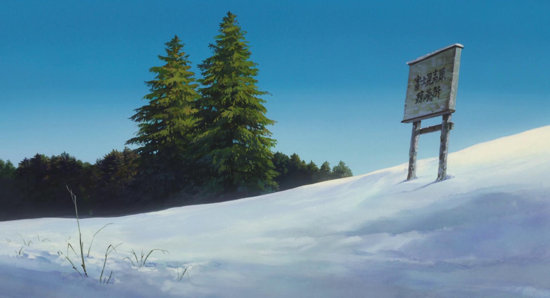 Studio Ghibli The Wind Rises Anime Snow Trees Winter 1920x1040