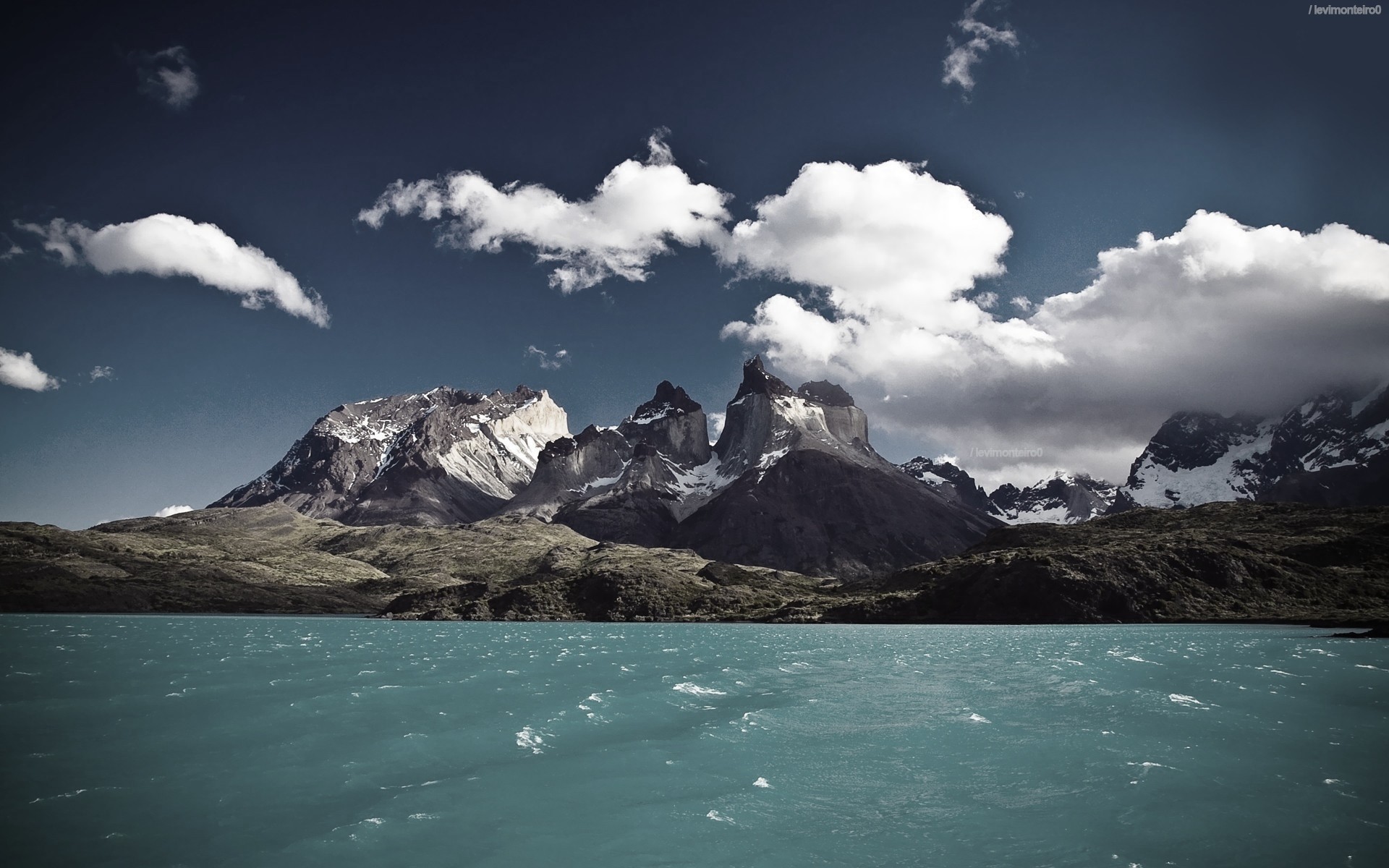 Nature Torres Del Paine National Park Sky Blue Mountains Sea 1920x1200