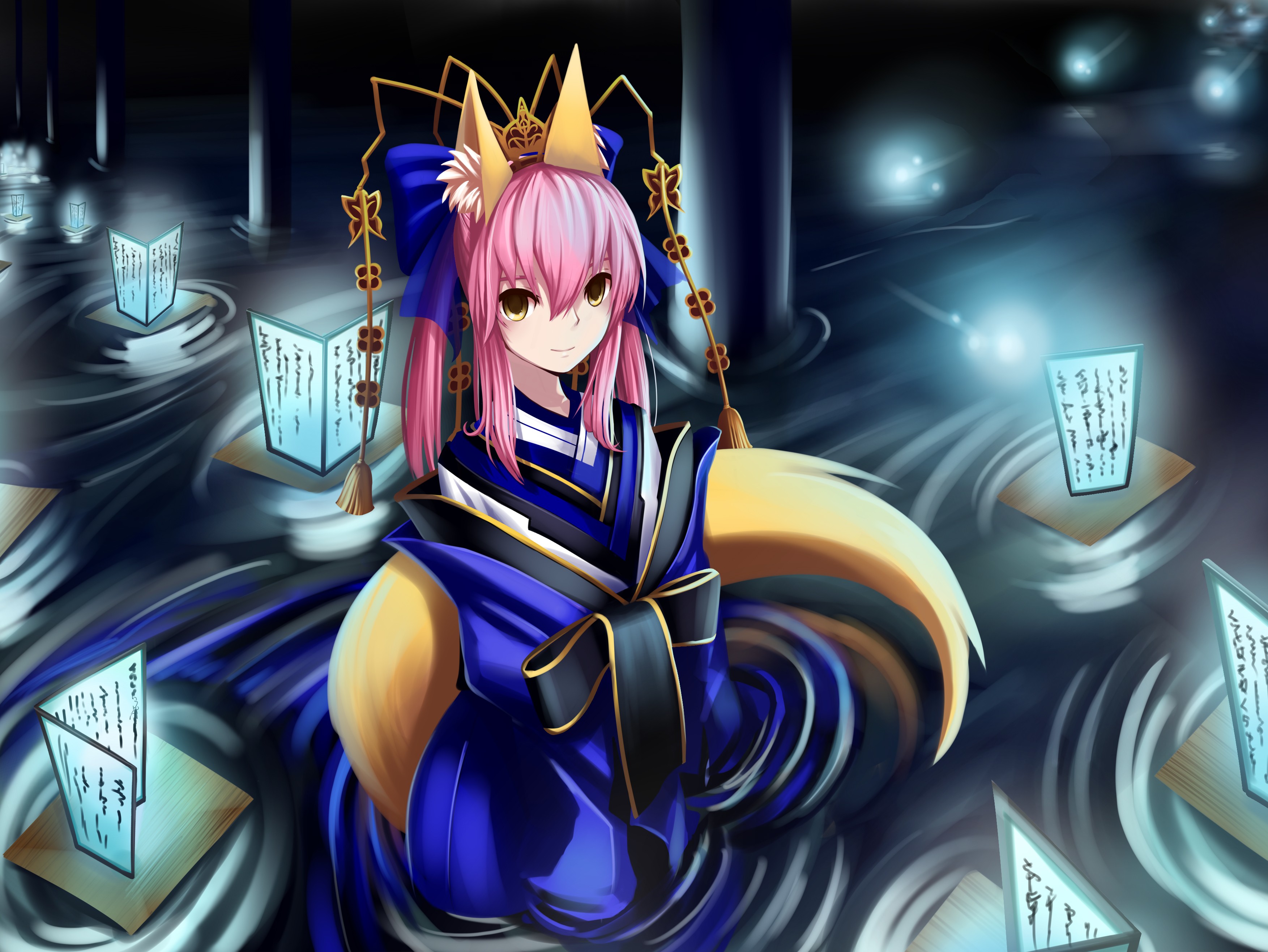 Anime Anime Girls Kitsunemimi Caster Fate Extra Fate Extra Fate Series 3507x2633