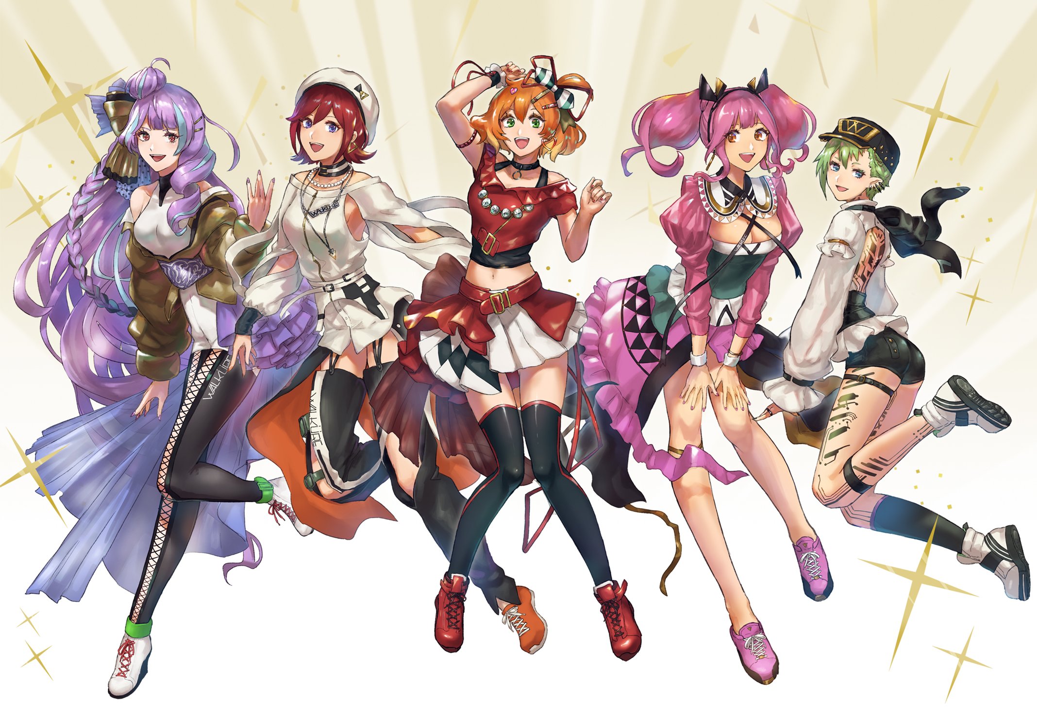 Anime Anime Girls Walkure Macross Delta Mikumo Guynemer Kaname Buccaneer Freyja Wion Reina Prowler M 2136x1500