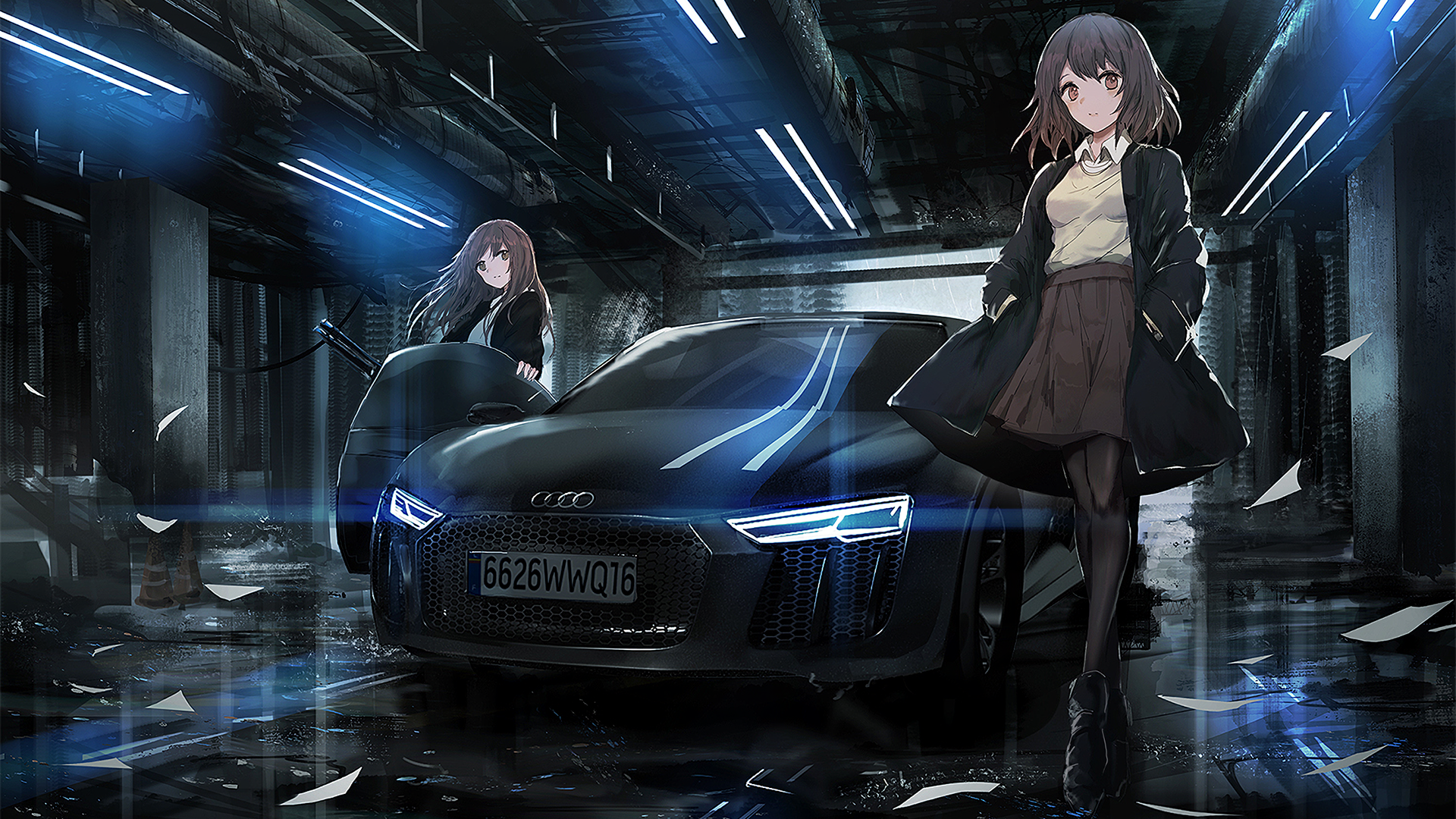 Car Audi R8 Brunette Audi R8 Type 4S Front Angle View 1920x1080