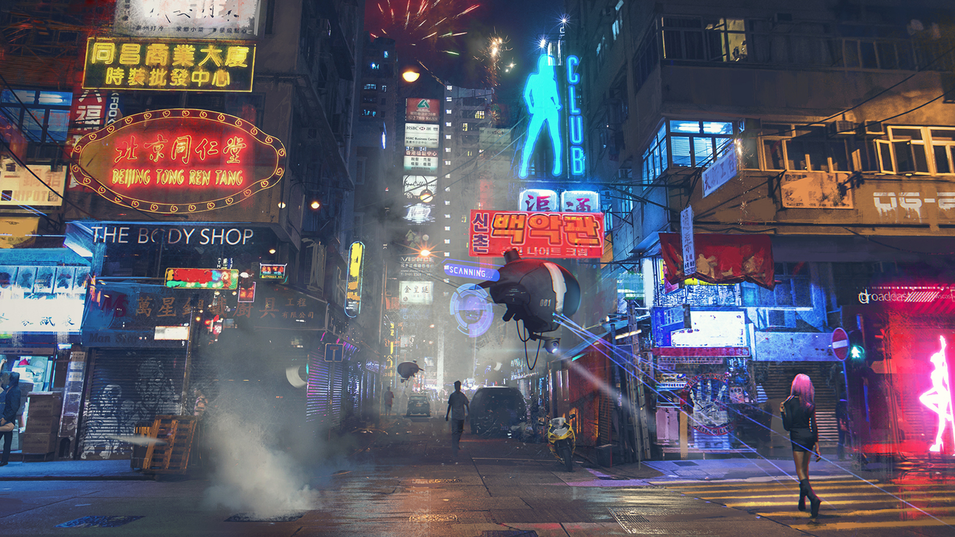 Cyberpunk Artwork Street Science Fiction Futuristic City Futuristic Sergey Zabelin 1920x1080