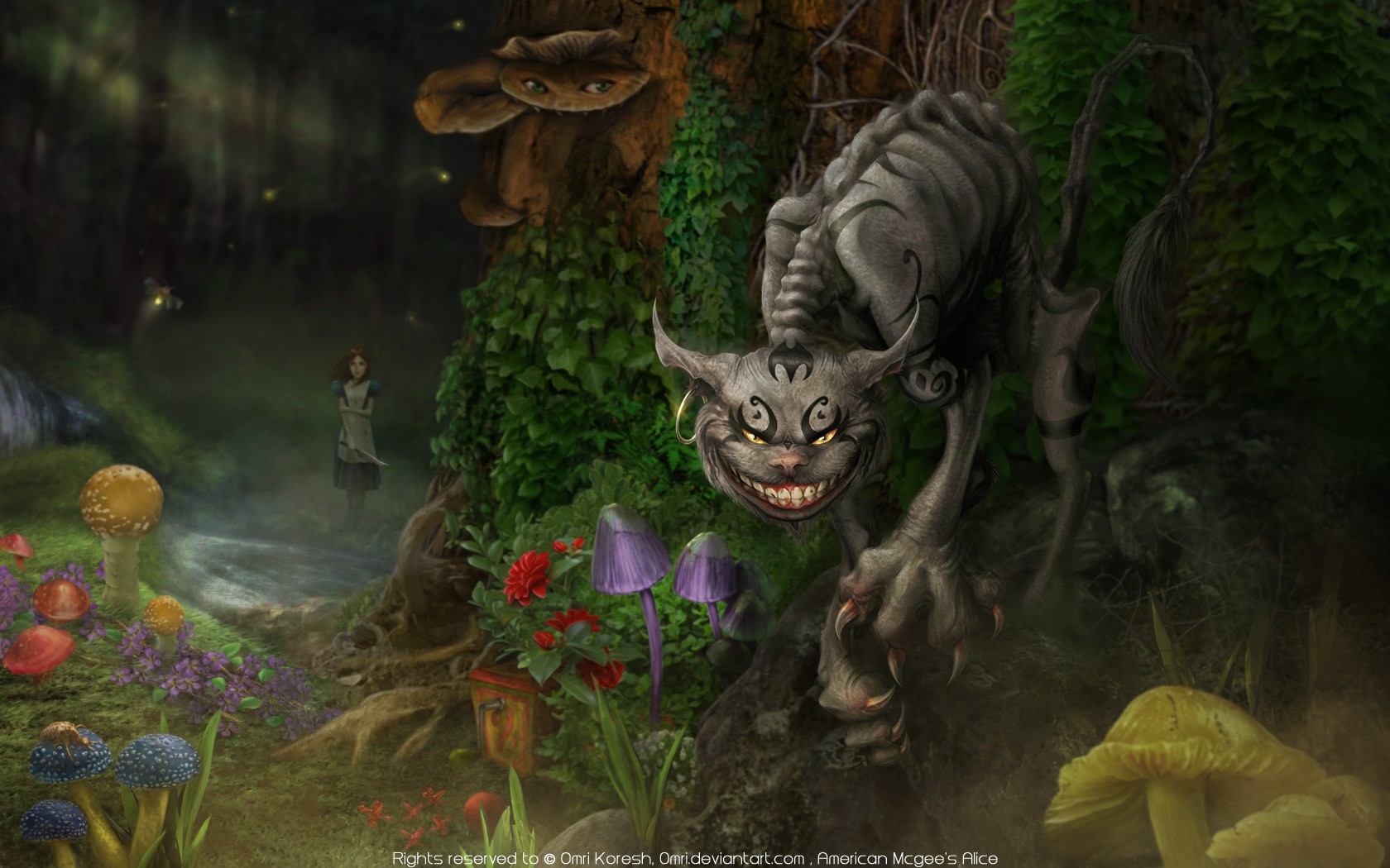American McGees Alice Alice In Wonderland Cheshire Cat 1680x1050