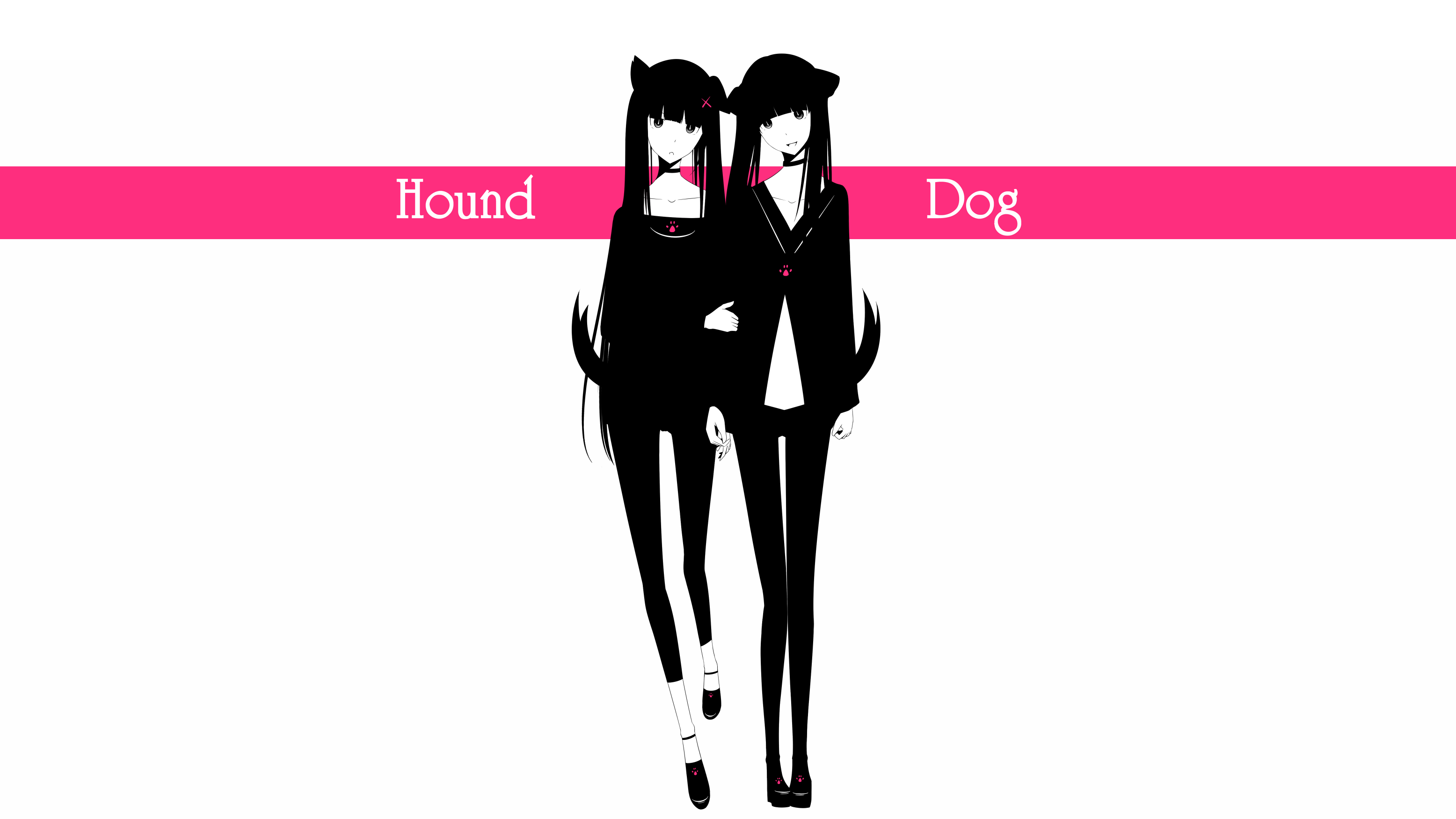 Haru Anime Girls Original Characters Simple Background Inumimi Tail Animal Ears Dog Girls Skirt Pant 3112x1750
