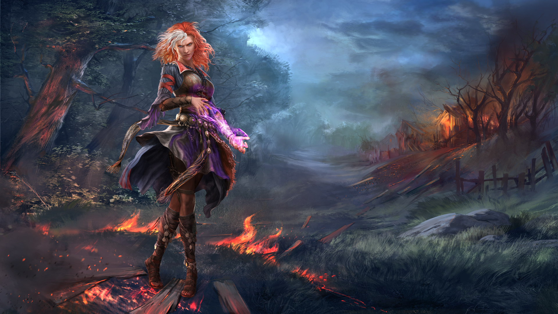 Divinity Original Sin 2 Video Game Art Artwork Digital Art Video Game Characters RPG Lohse Magic Nig 1920x1080