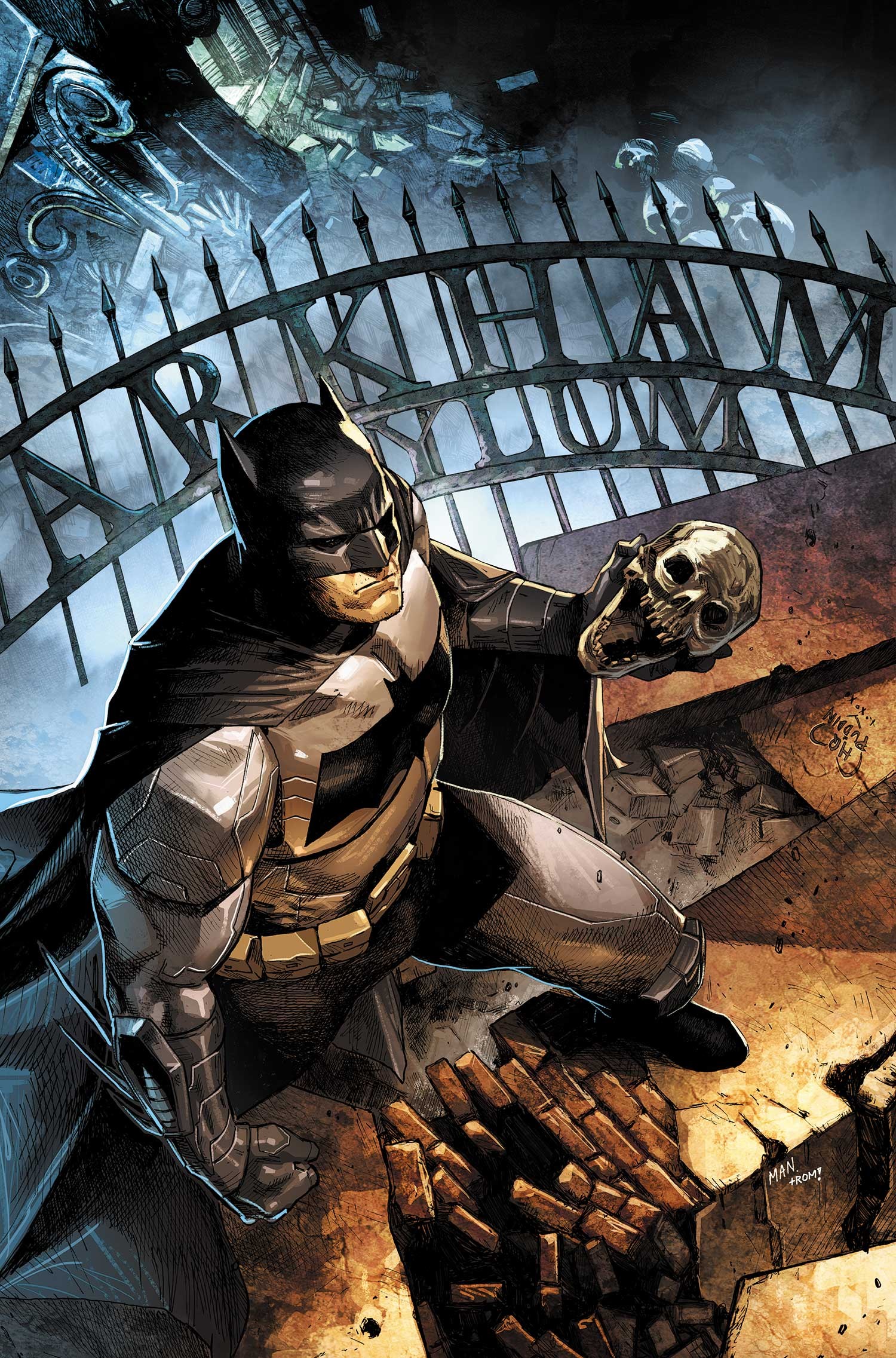 Batman Batman Eternal Skull Comic Art 1500x2273