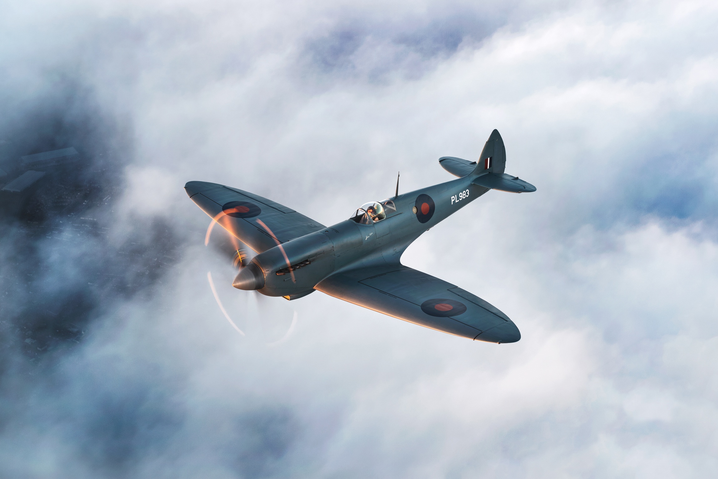 Aircraft Military Aircraft Warplanes Vehicle Artwork Numbers Spitfire 2300x1533