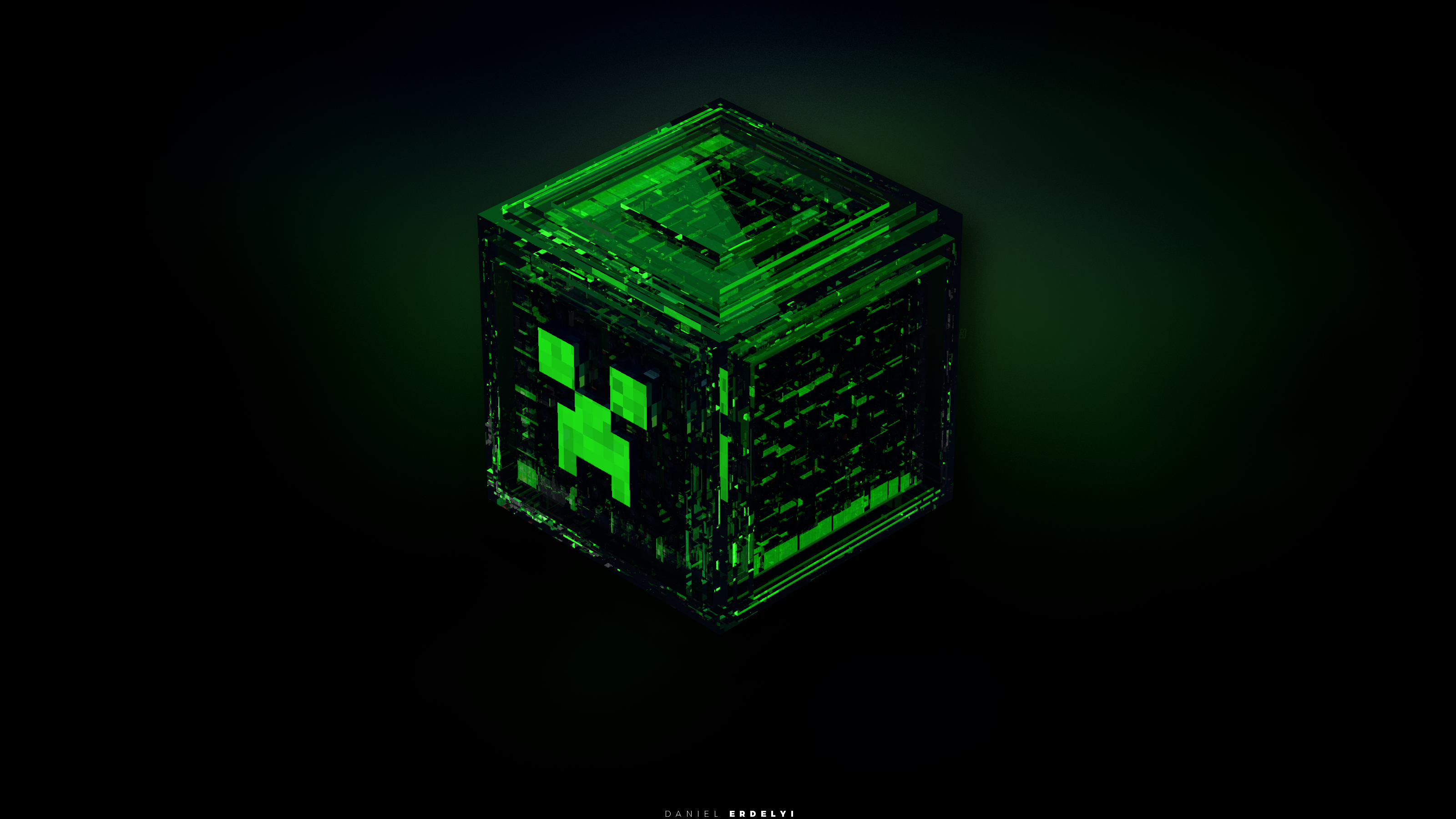 Minecraft Creeper Green 3200x1800