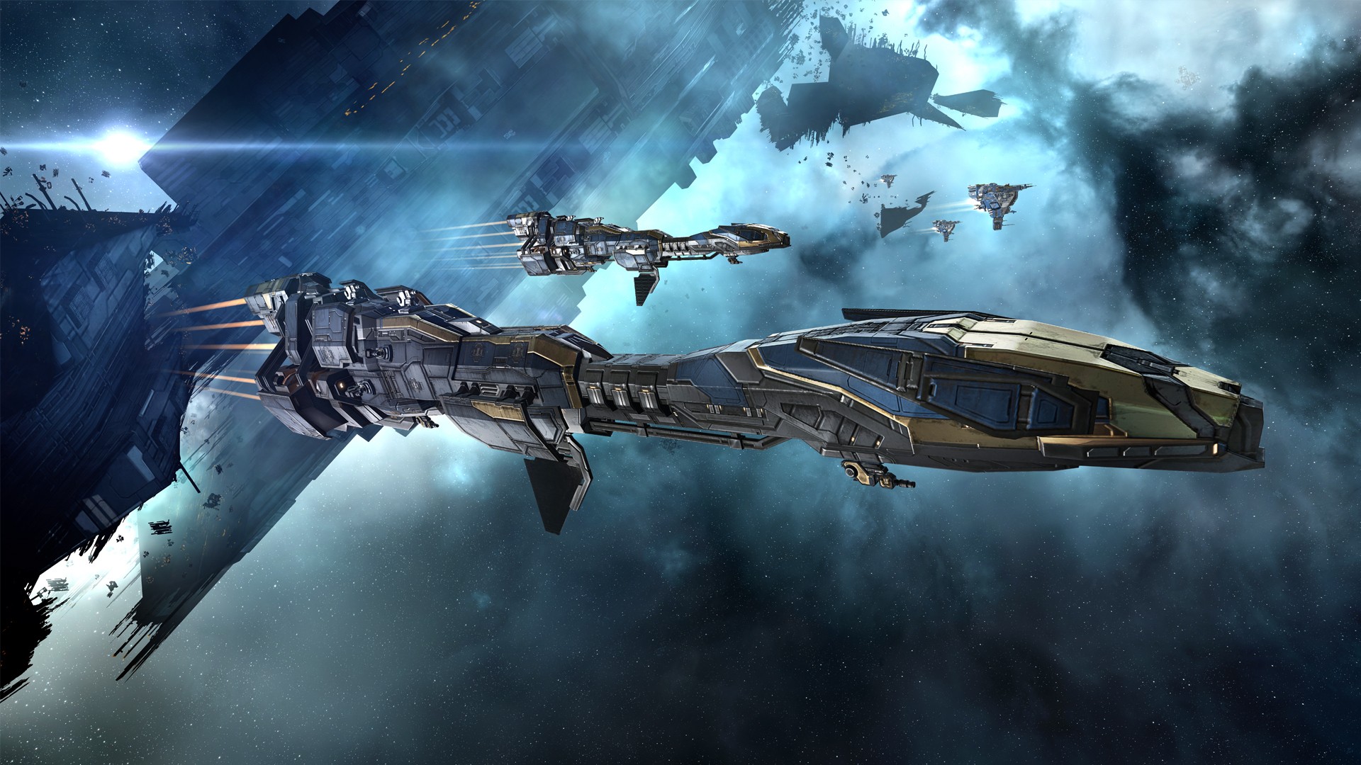 EVE Online Minmatar Video Games Spaceship Concept Art Science Fiction Space 1920x1080