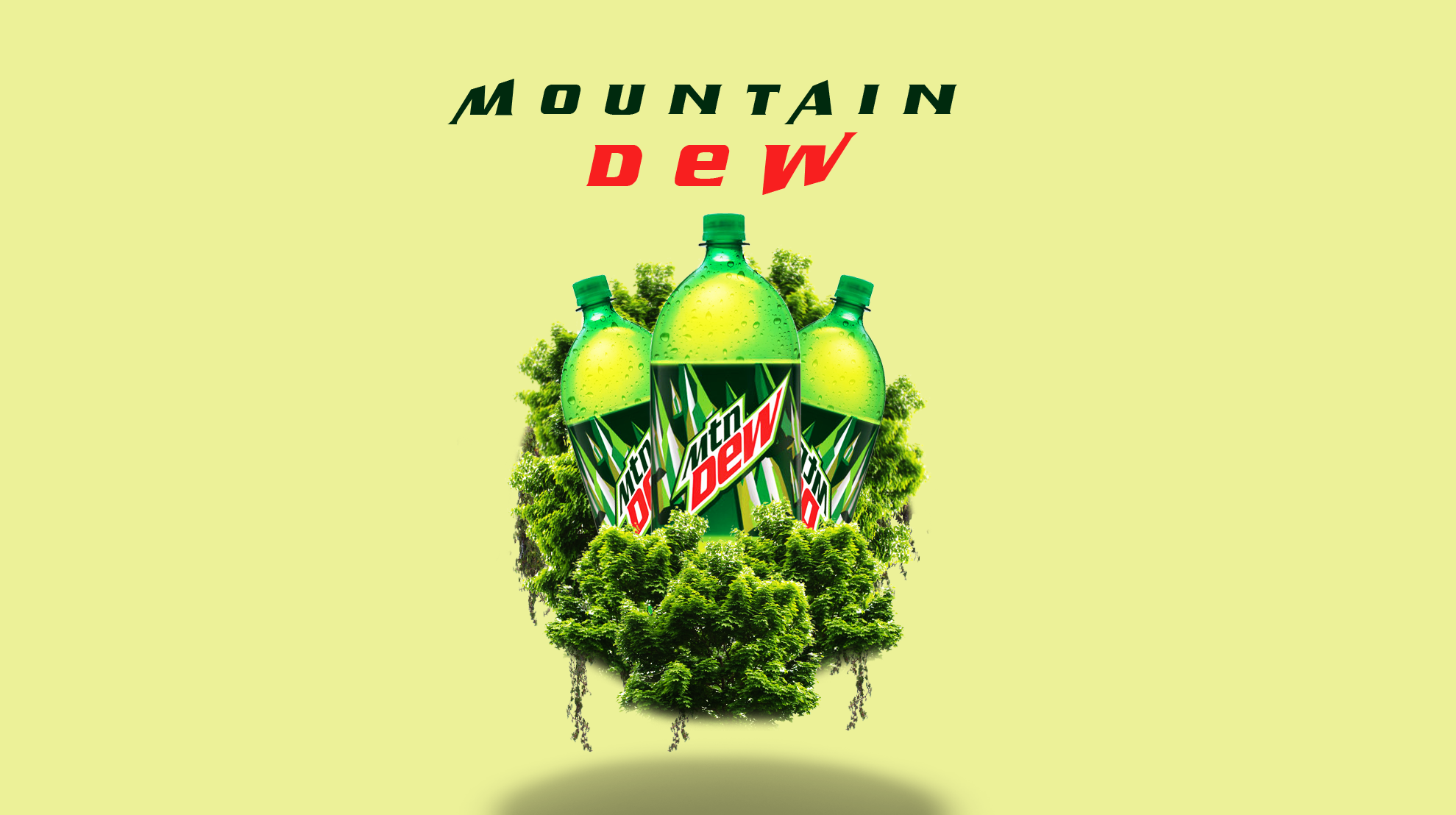 Mountain Dew Logo Simple Background Bottles 1979x1108