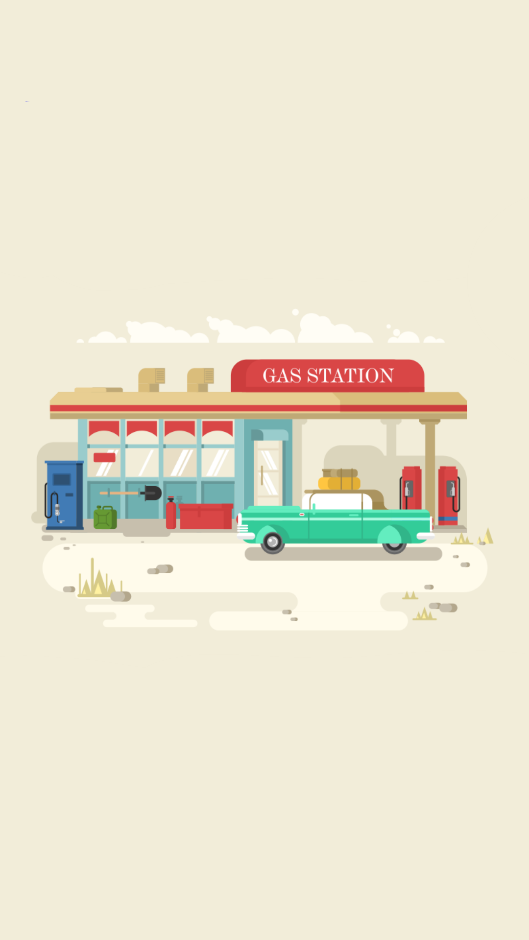 Minimalism Gas Stations Artwork Car Vehicle 1080x1920