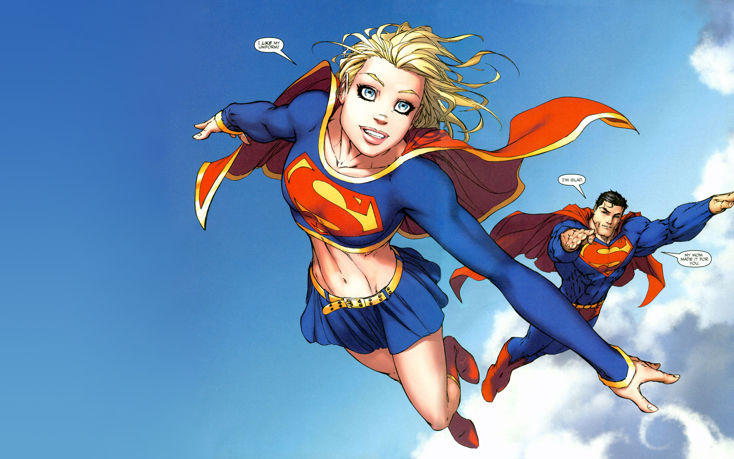 Supergirl Superman Comics DC Comics Illustration Michael Turner 2560x1600