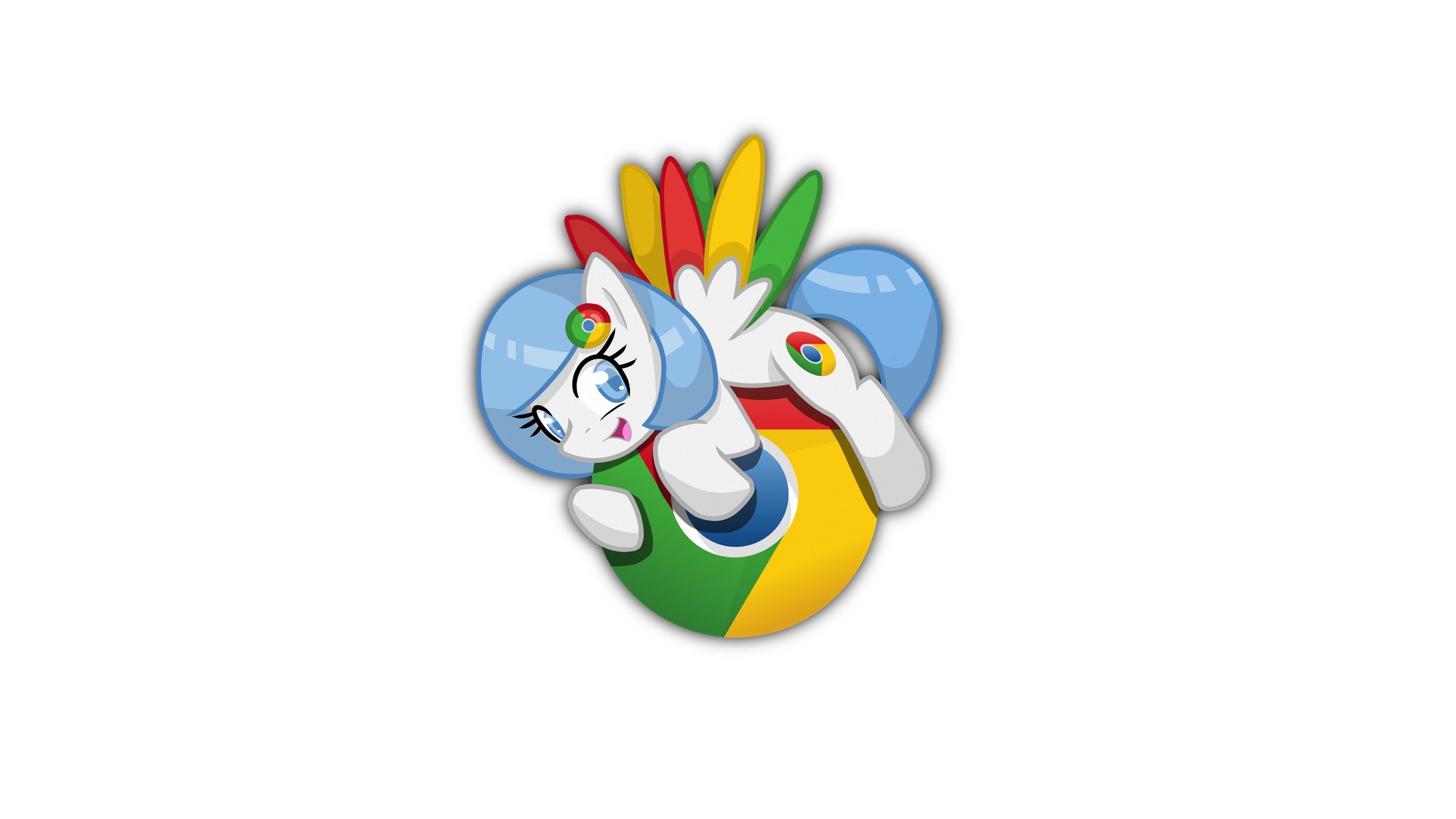 Google Chrome My Little Pony White Background 1920x1080