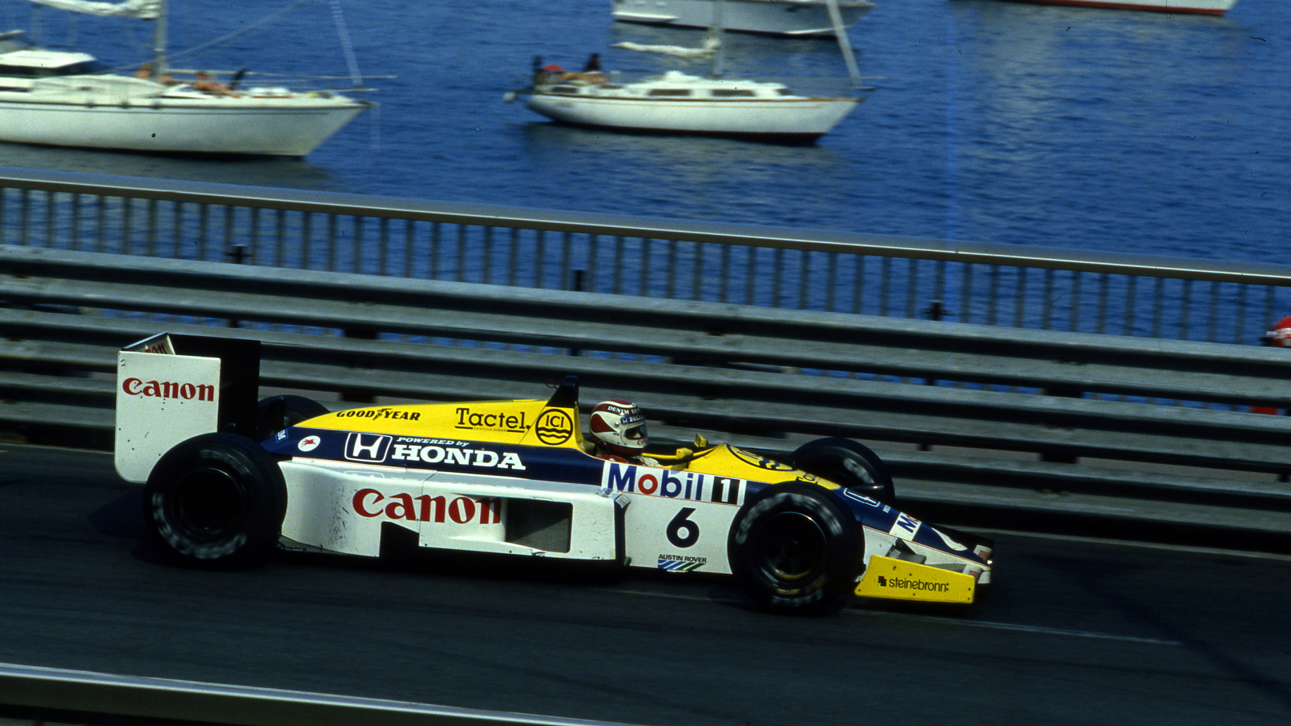 Williams F1 Race Cars Formula 1 Honda Canon Monaco Grand Prix Motorsport Nelson Piquet Car Vehicle 2560x1440