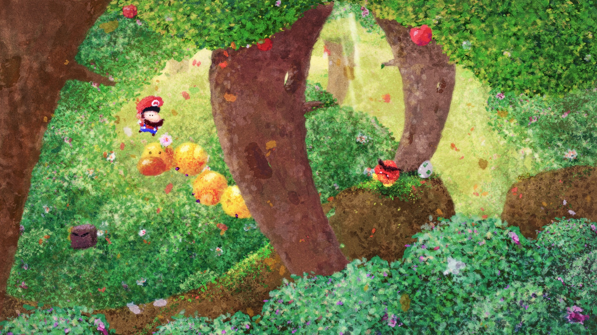 Super Mario Goomba Forest 1920x1080