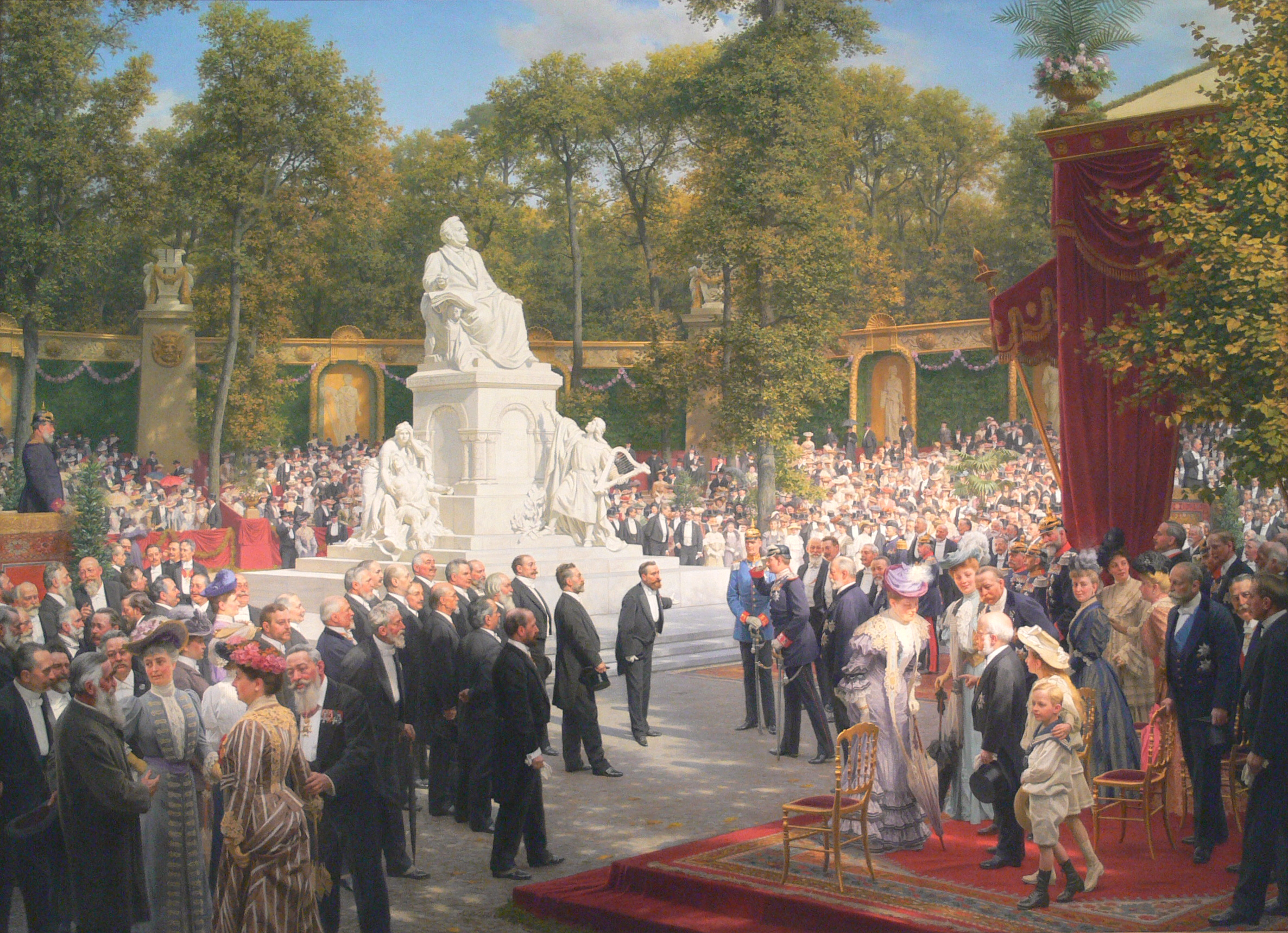 Classical Art Europe Anton Von Werner 1908 Unveiling Of The Richard Wagner Monument In The Tiergarte 2372x1718