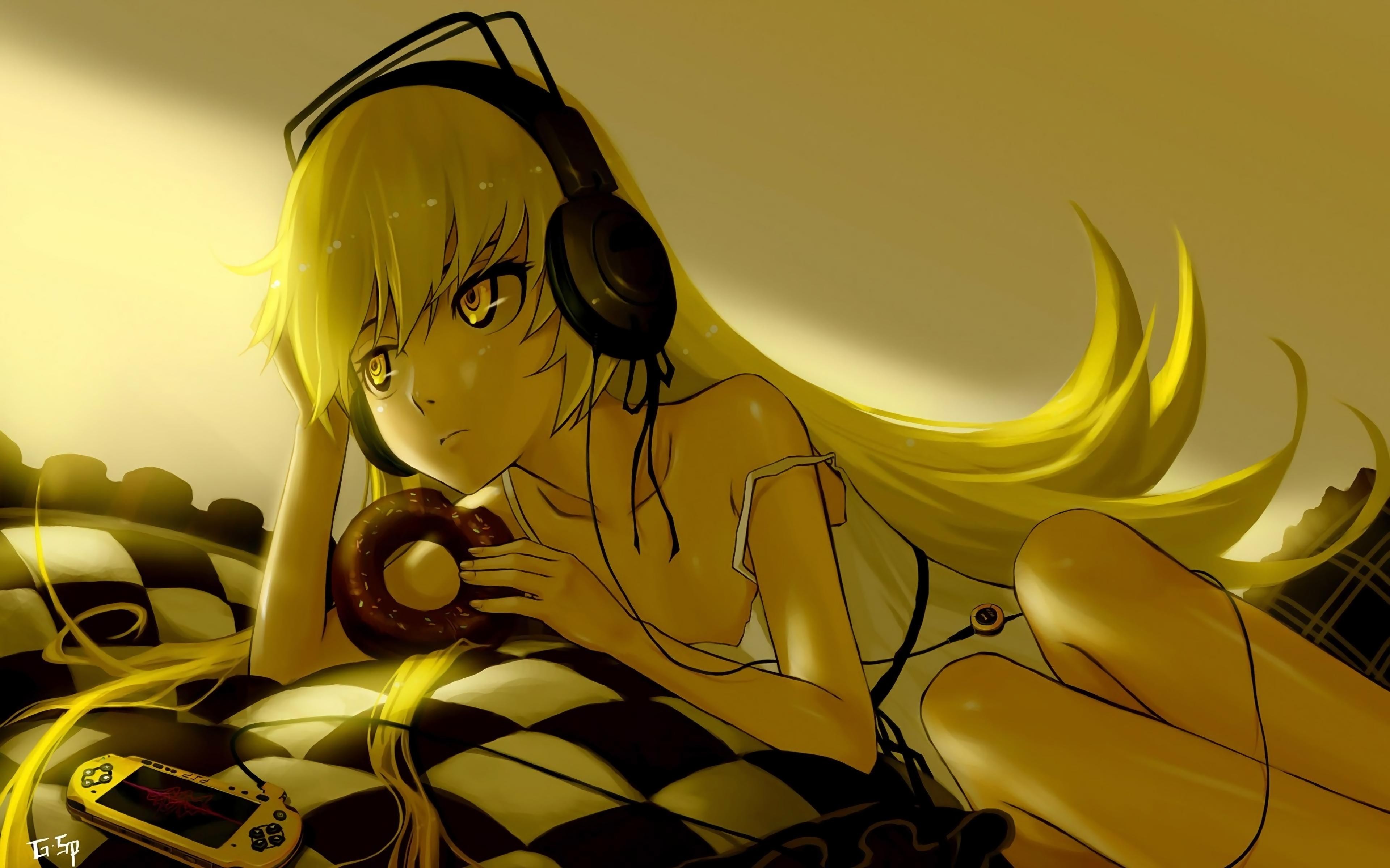 Anime Anime Girls Oshino Shinobu Long Hair Blonde Monogatari Series As109 3840x2400