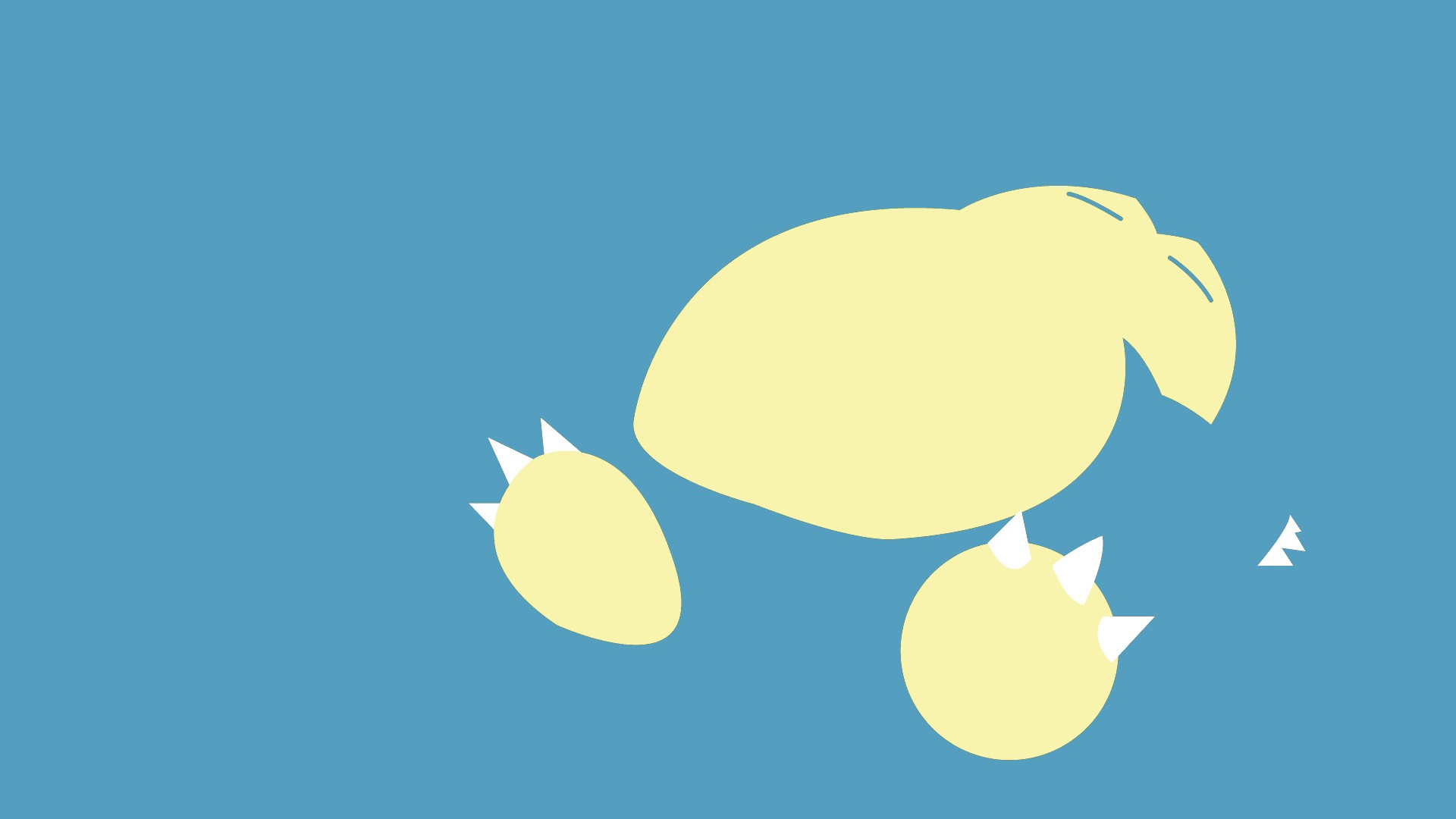 Minimalism Snorlax Pokemon First Generation 1920x1080