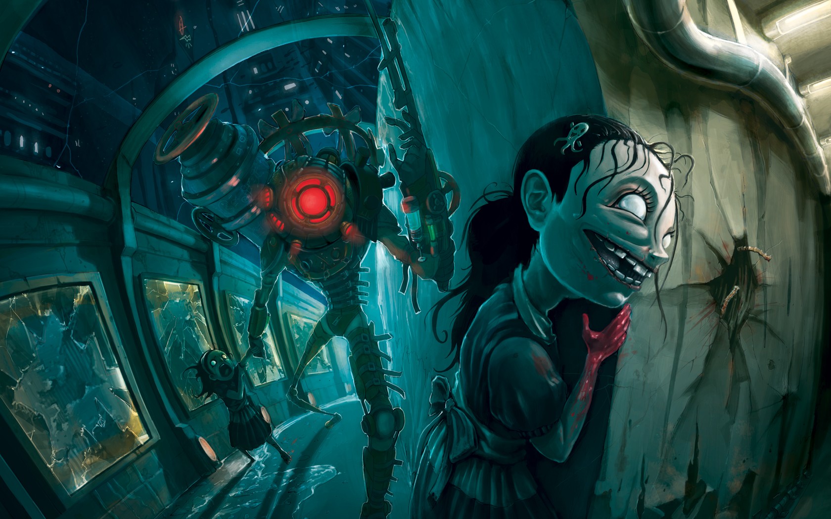 BioShock Little Sister Rapture Video Games Big Sister 1680x1050