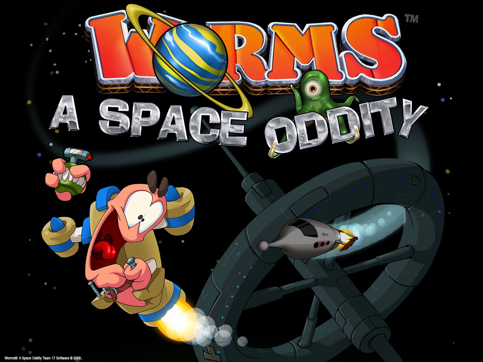 Worms Worms A Space Oddity Video Games 2008 Year 1600x1200