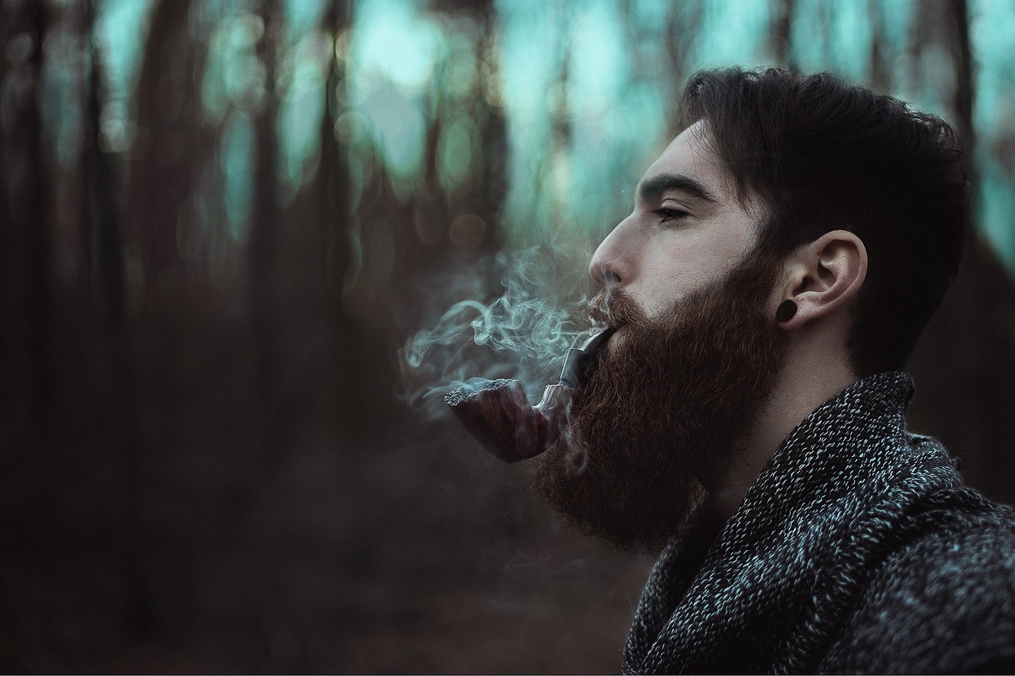 Beards Smoke Model Sad Men Pipe 1440x960