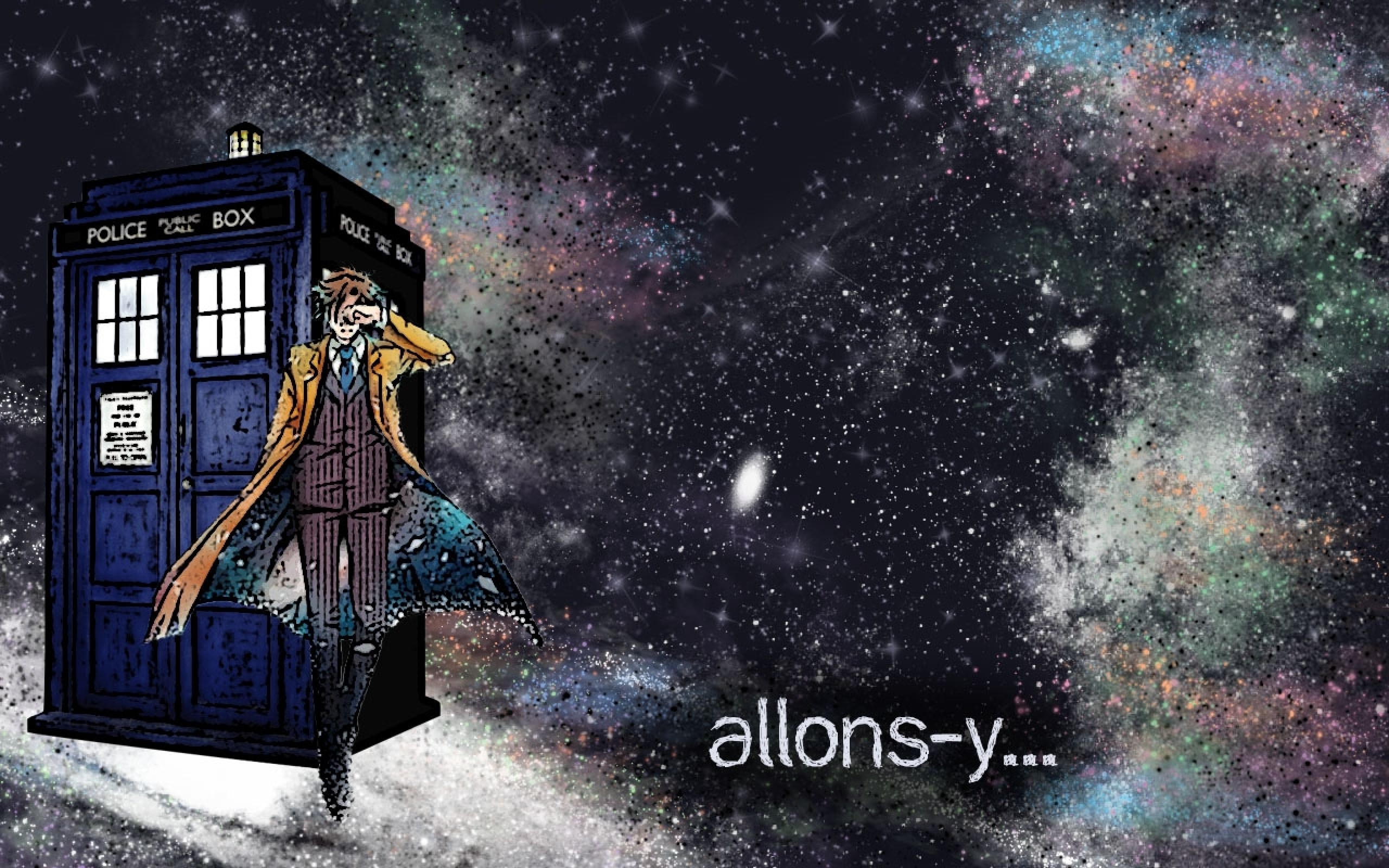 Doctor Who The Doctor TARDiS Tenth Doctor 2560x1600