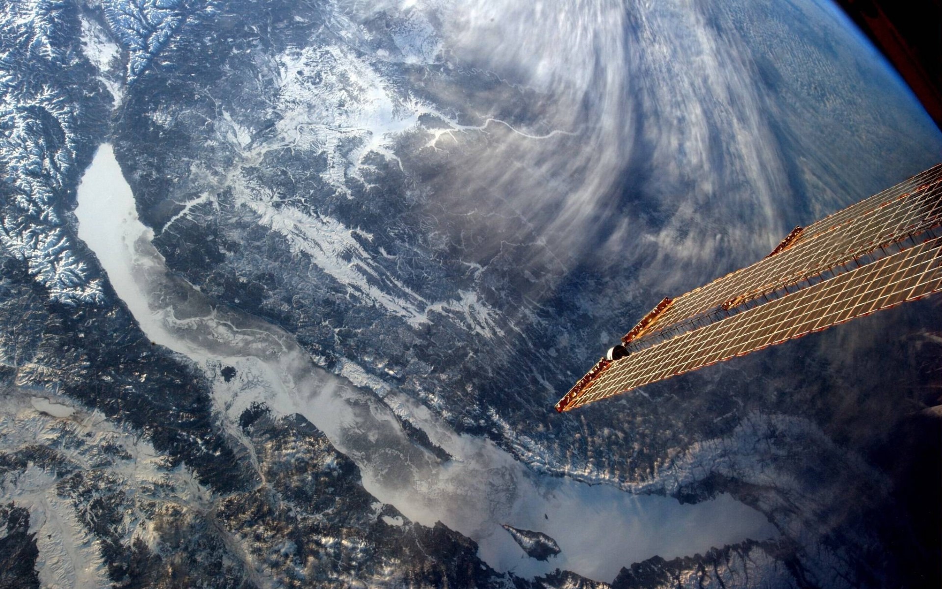 Atmosphere Satellite Planet Space Lake Baikal 1920x1200
