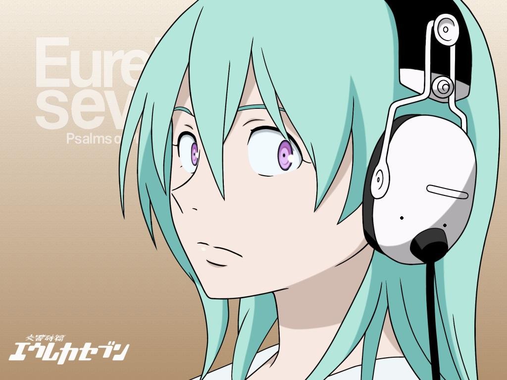 Anime Eureka Seven Eureka Character Anime Girls Headphones 1024x768