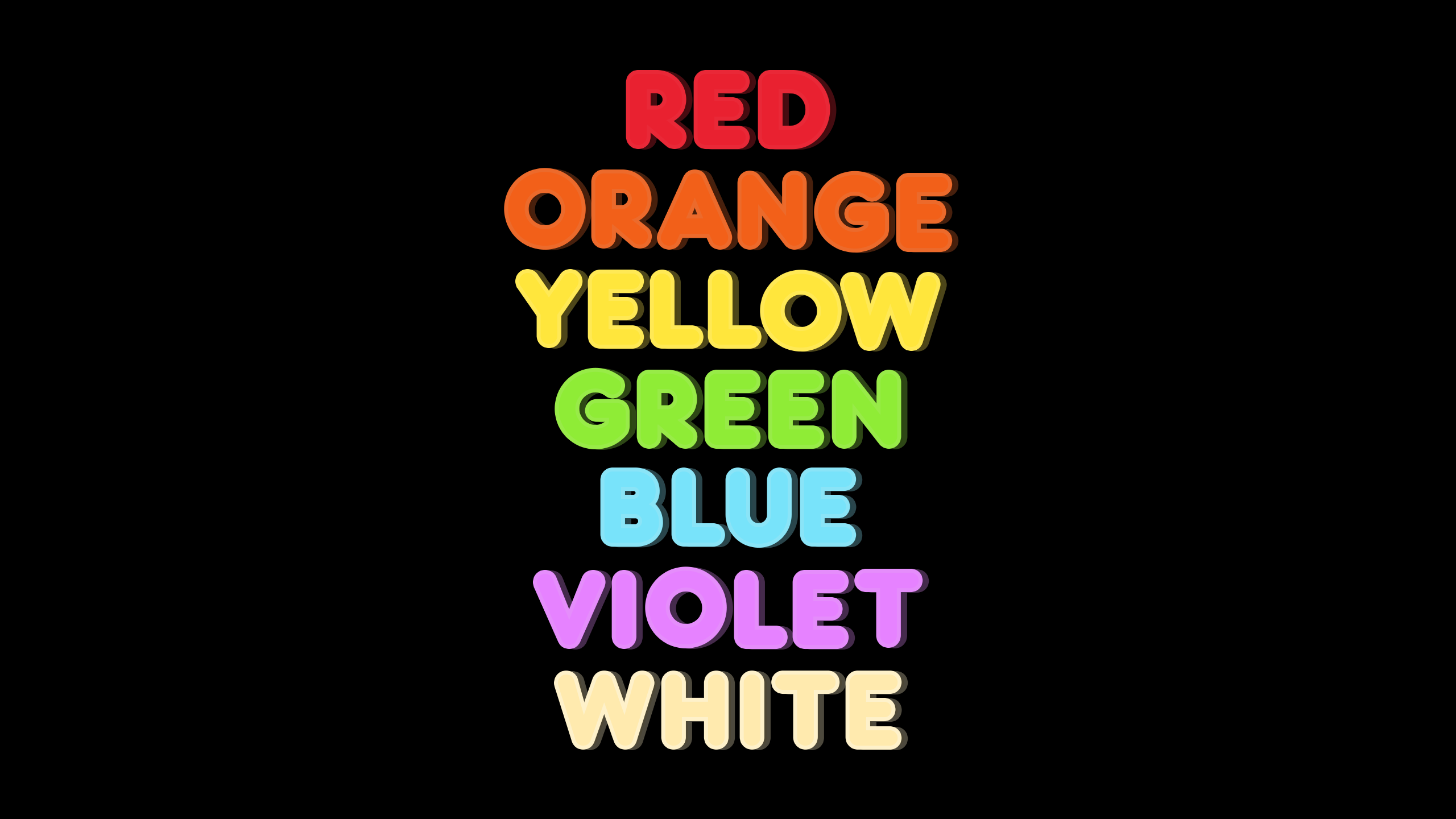 GlassCandy DigitalVersicolor Disco Italodisco Synthpop Colorful Typography Red Orange Yellow Green B 2560x1440