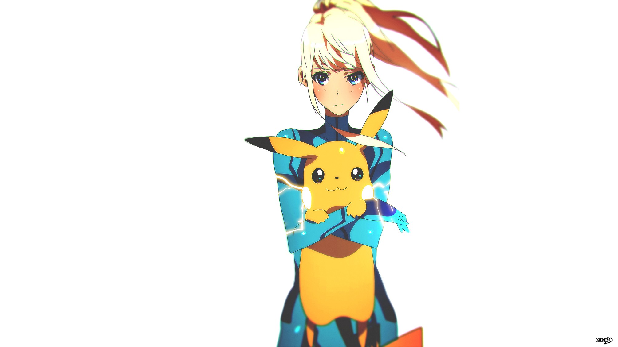 Tom Skender Zero Suit Samus Samus Aran Pikachu Pokemon Metroid 2011x1131