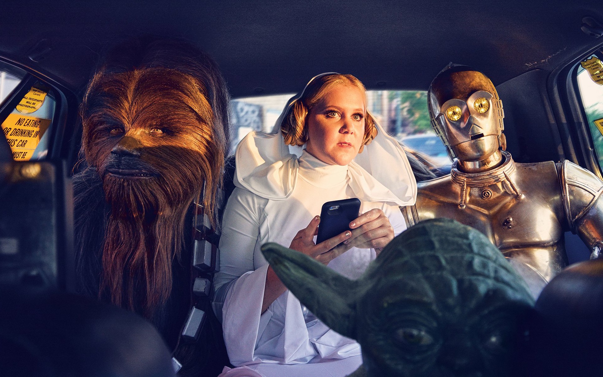 Amy Schumer Blonde Star Wars Parody Chewbacca Yoda C 3PO GQ Magazine 1920x1200