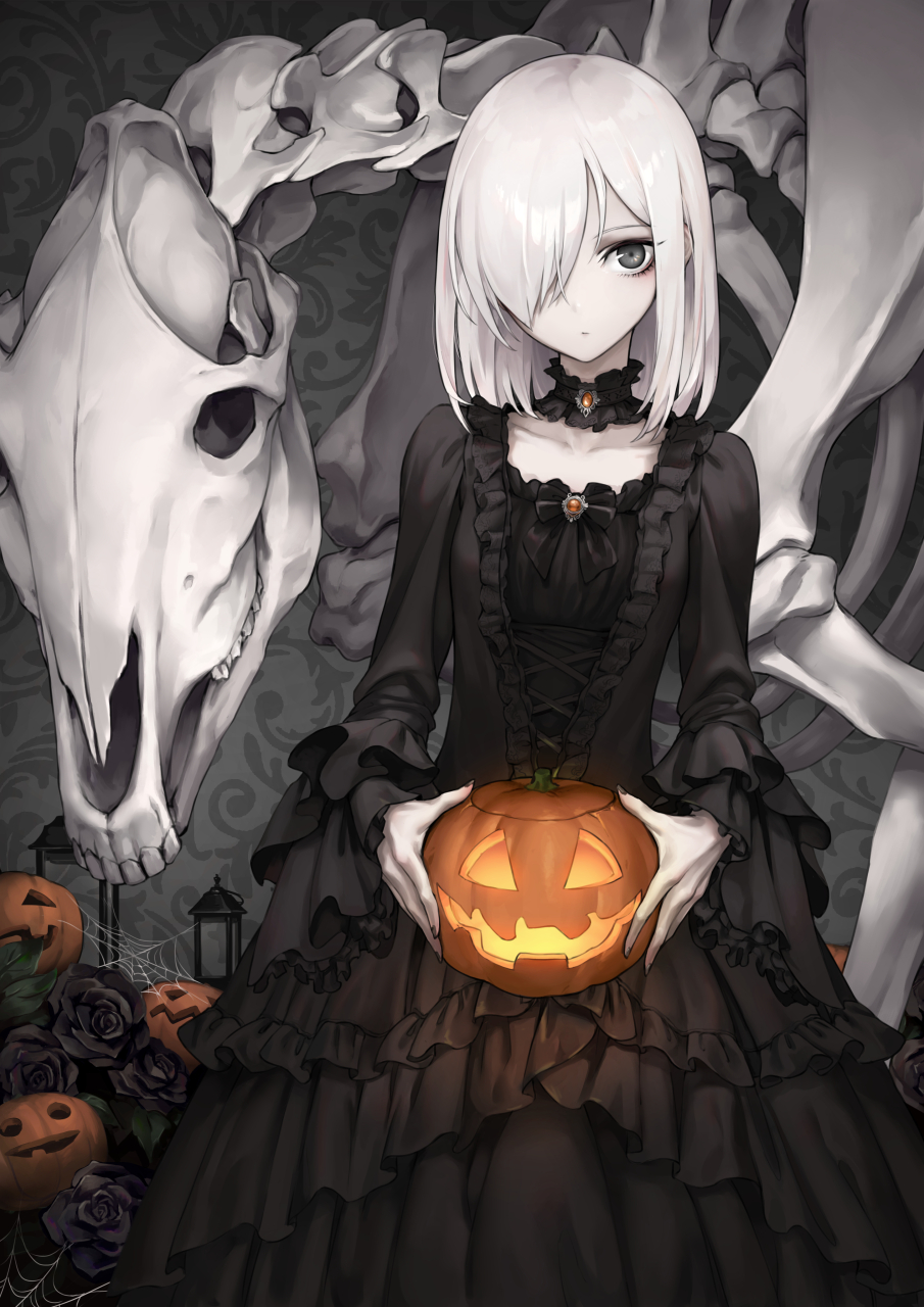Halloween Pumpkin Skeleton Black Dress Oopartz Yang 905x1280