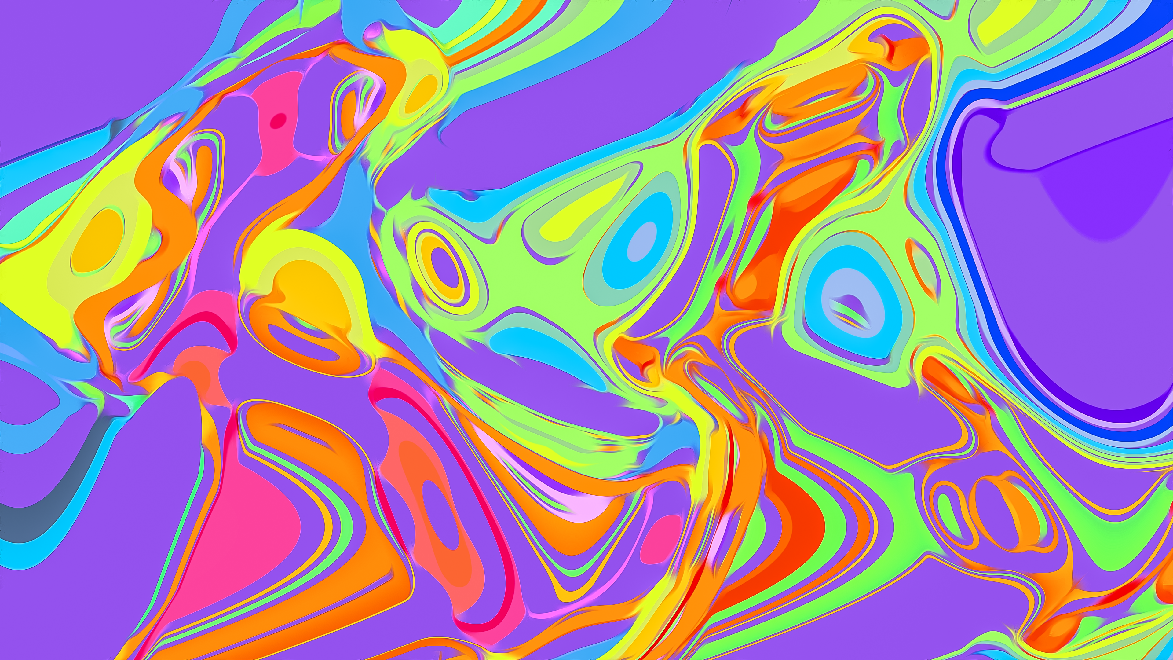 Abstract GNOME Psychedelic Purple 3840x2160