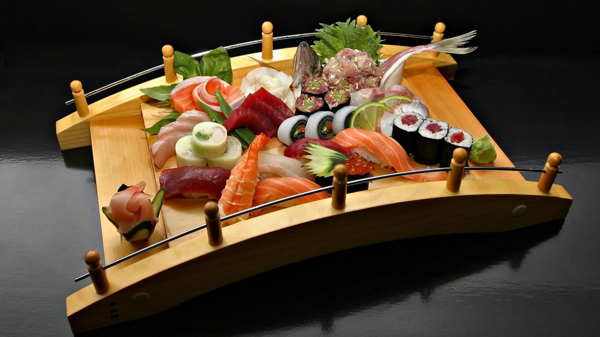 Food Food Sushi Shrimp Sashimi 1920x1080
