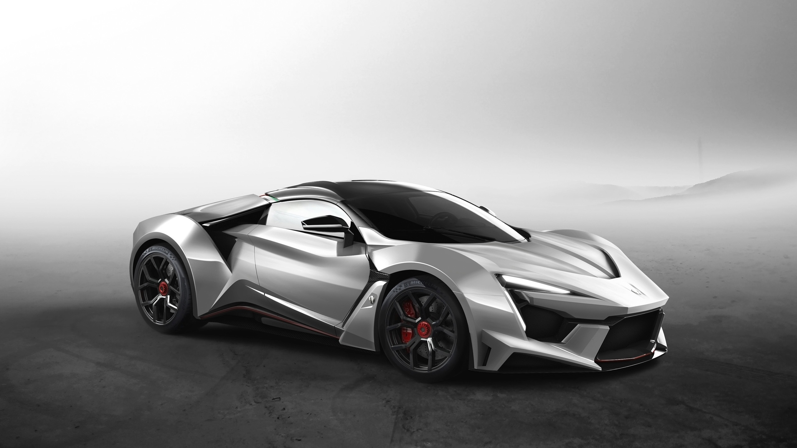 Fenyr Supersport Supercars Silver Cars Asphalt Mist Car Vehicle Photography 2560x1440