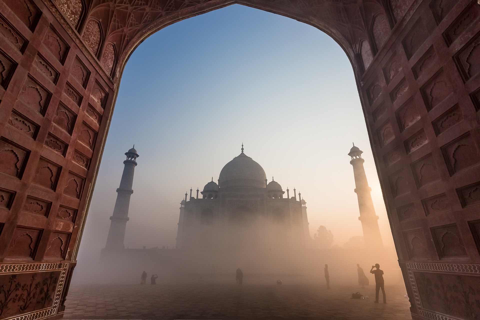 Taj Mahal Fog India Monument 1920x1280