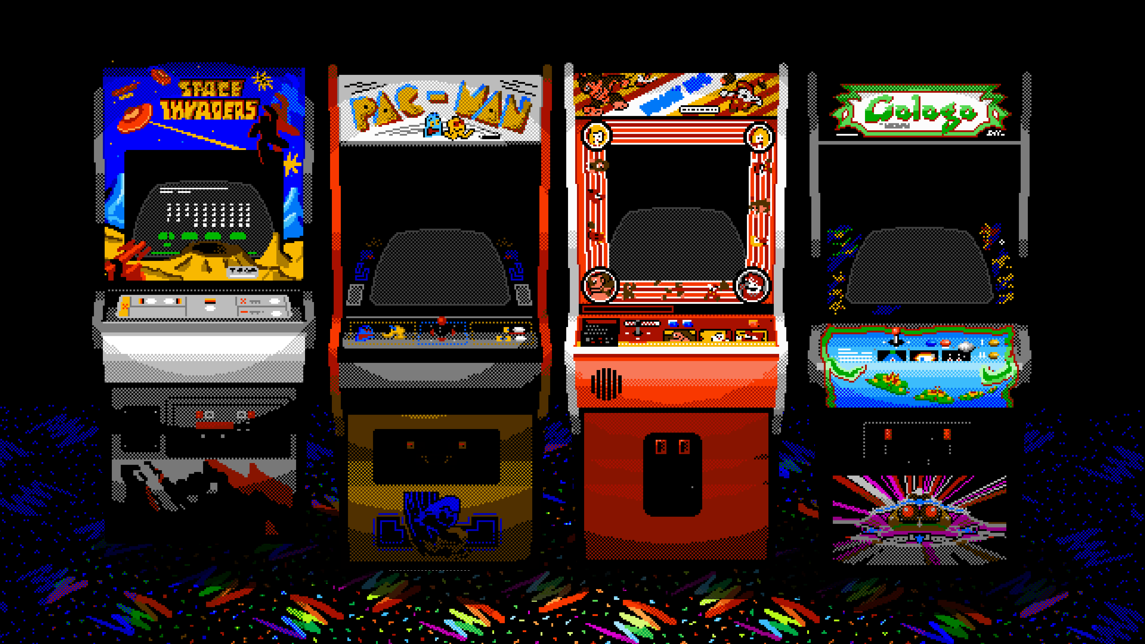Ahoy Arcade Arcade Machine Space Invaders Pac Man Artwork 3840x2160