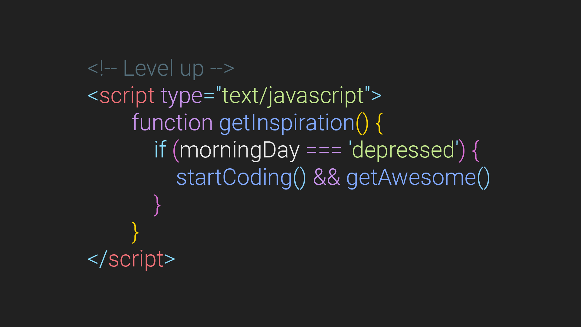Code Web Development JavaScript HTML Programming Humor 1920x1080