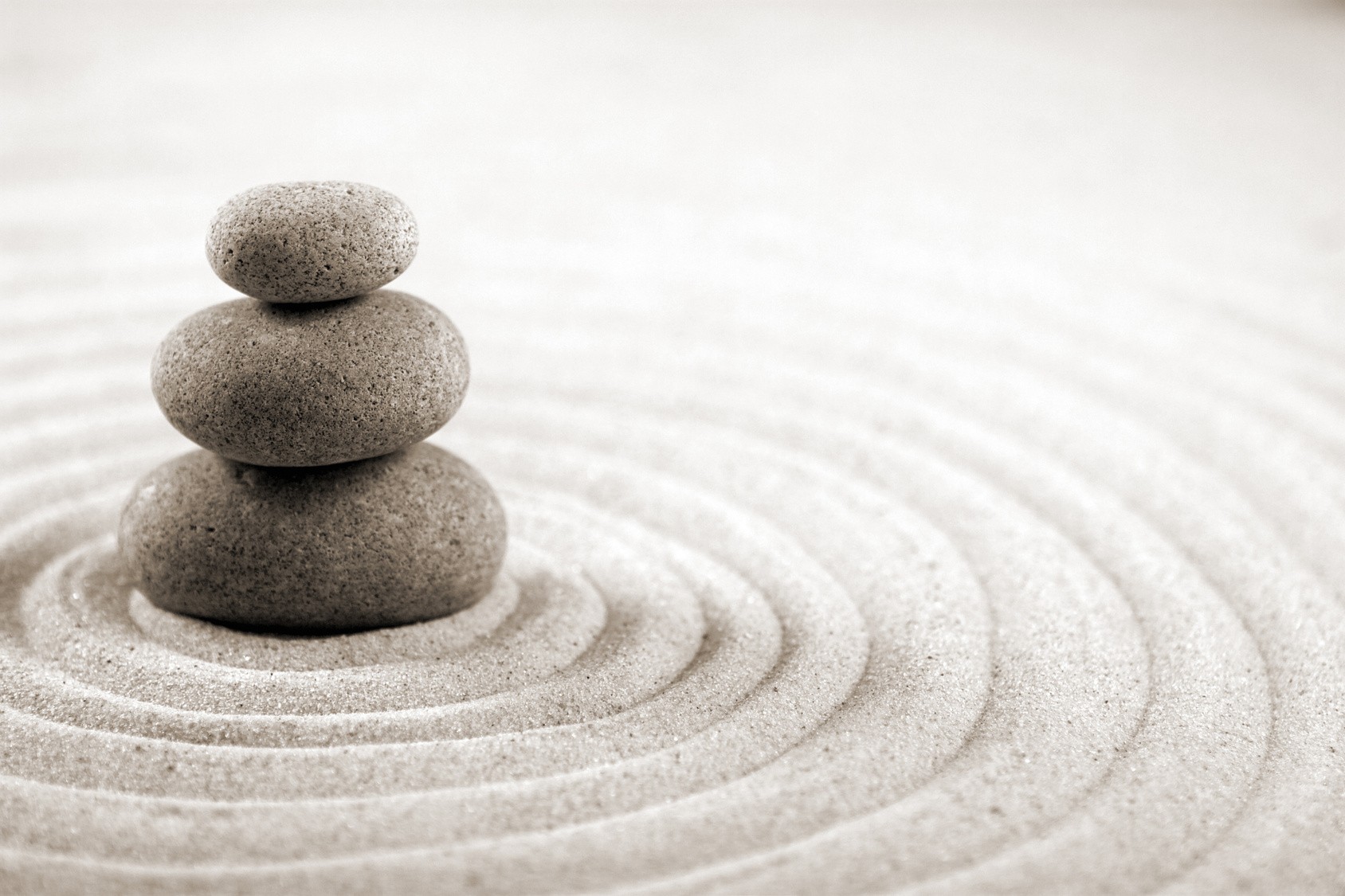 Stones Sand Circle Blurred Depth Of Field Photography Macro Zen Nature Gravity 1688x1125