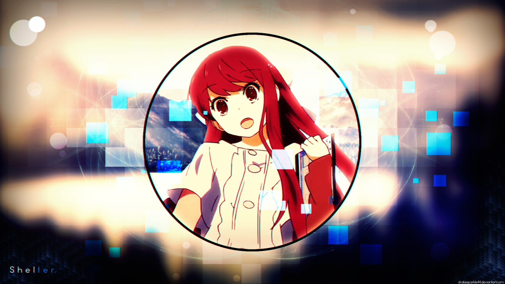 Digital Art Readhead Shelter Shelter Video Porter Robinson Rin Shelter Picture In Picture Red Eyes 1920x1080