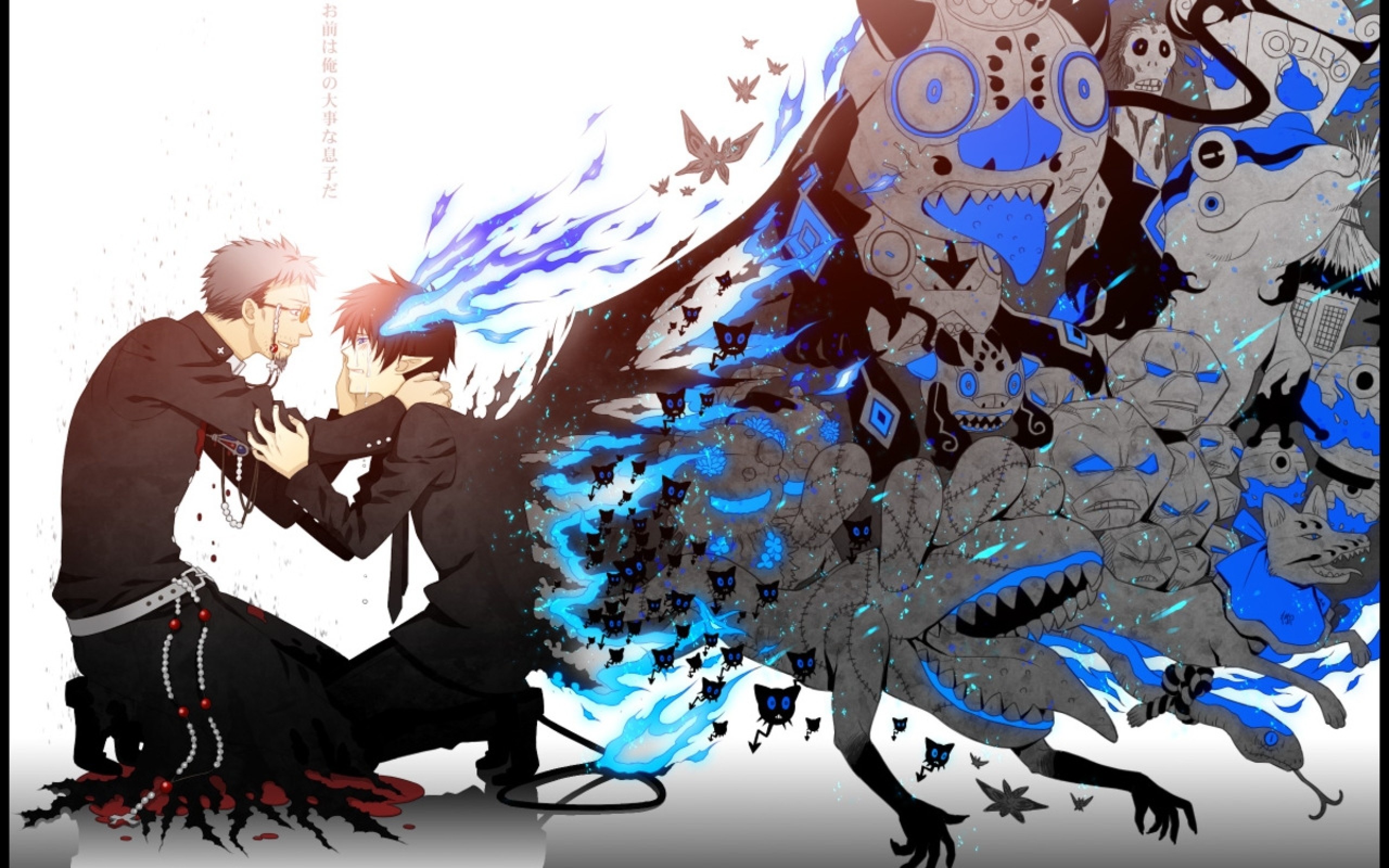 Blue Exorcist Okumura Rin Anime Anime Boys 2560x1600