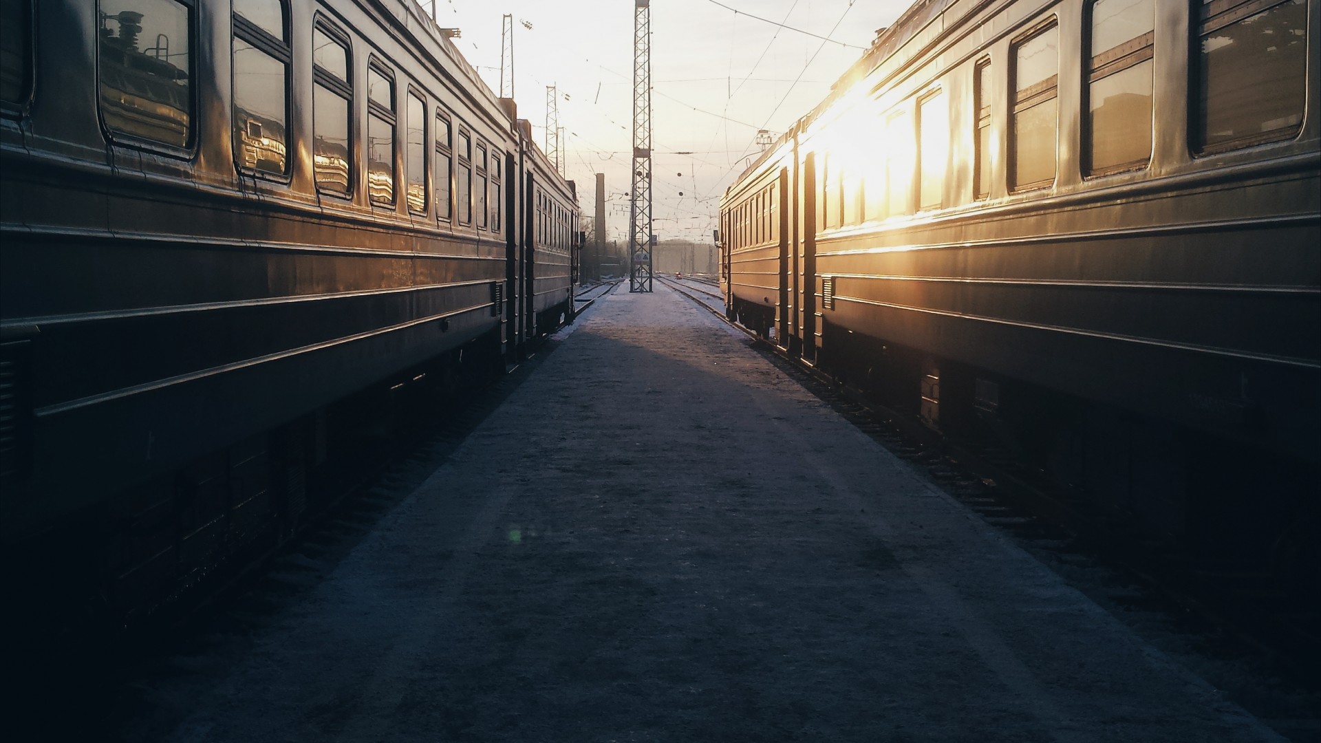 Train Train Station Railway Station Photography Vehicle Sunlight Urban Outdoors 1920x1080